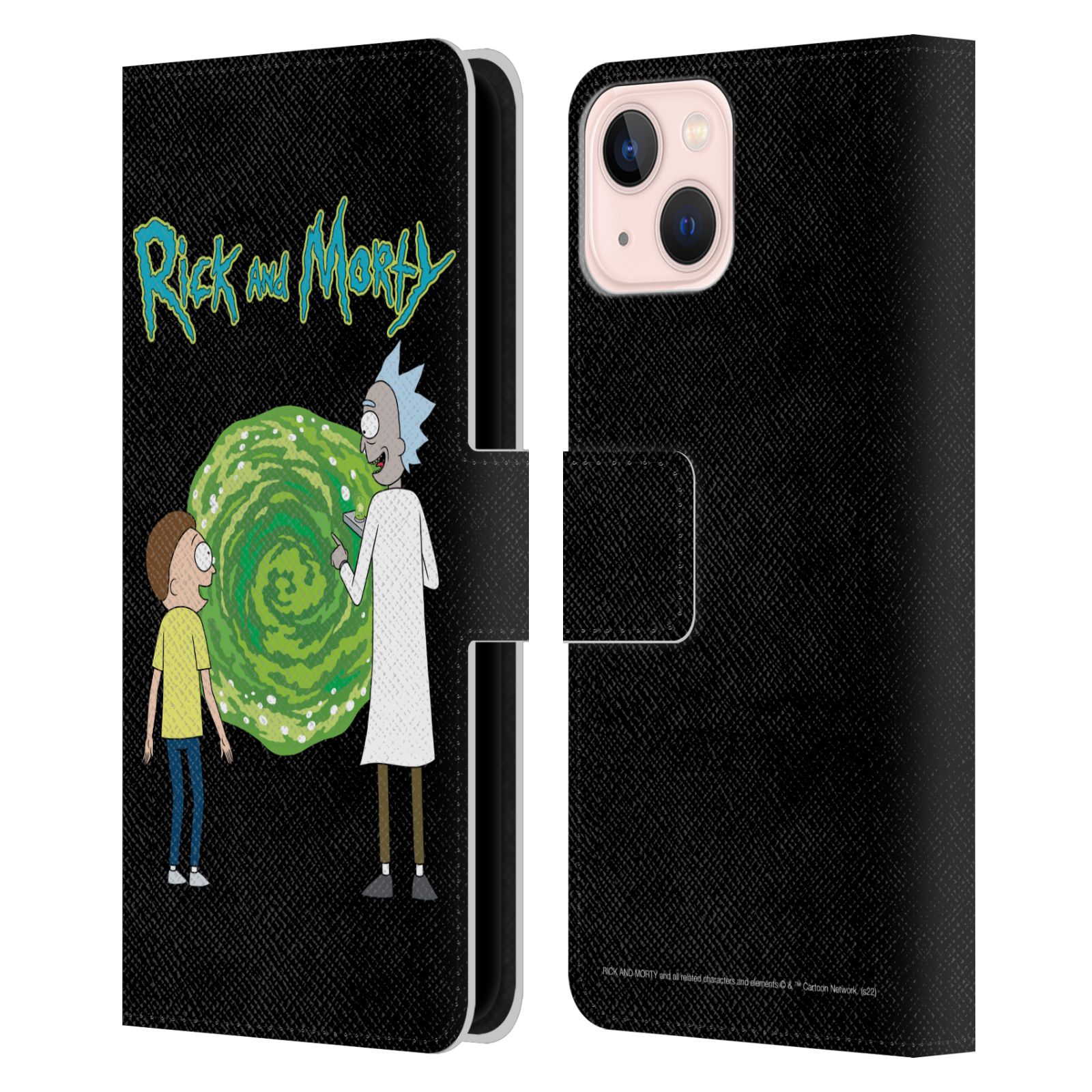 Pouzdro  pro mobil Apple Iphone 13 - HEAD CASE - Rick a Morty - Skok do díry
