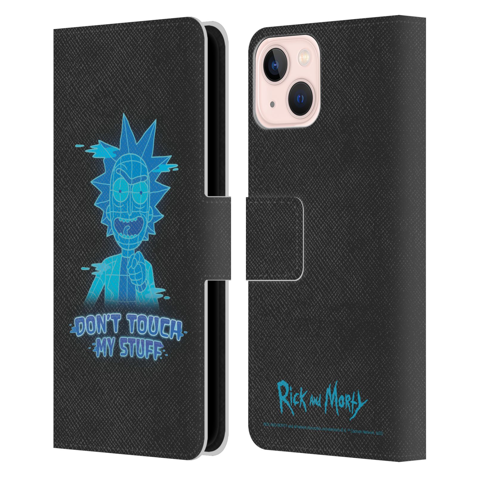 Pouzdro  pro mobil Apple Iphone 13 - HEAD CASE - Rick a Morty - Rick v modrém