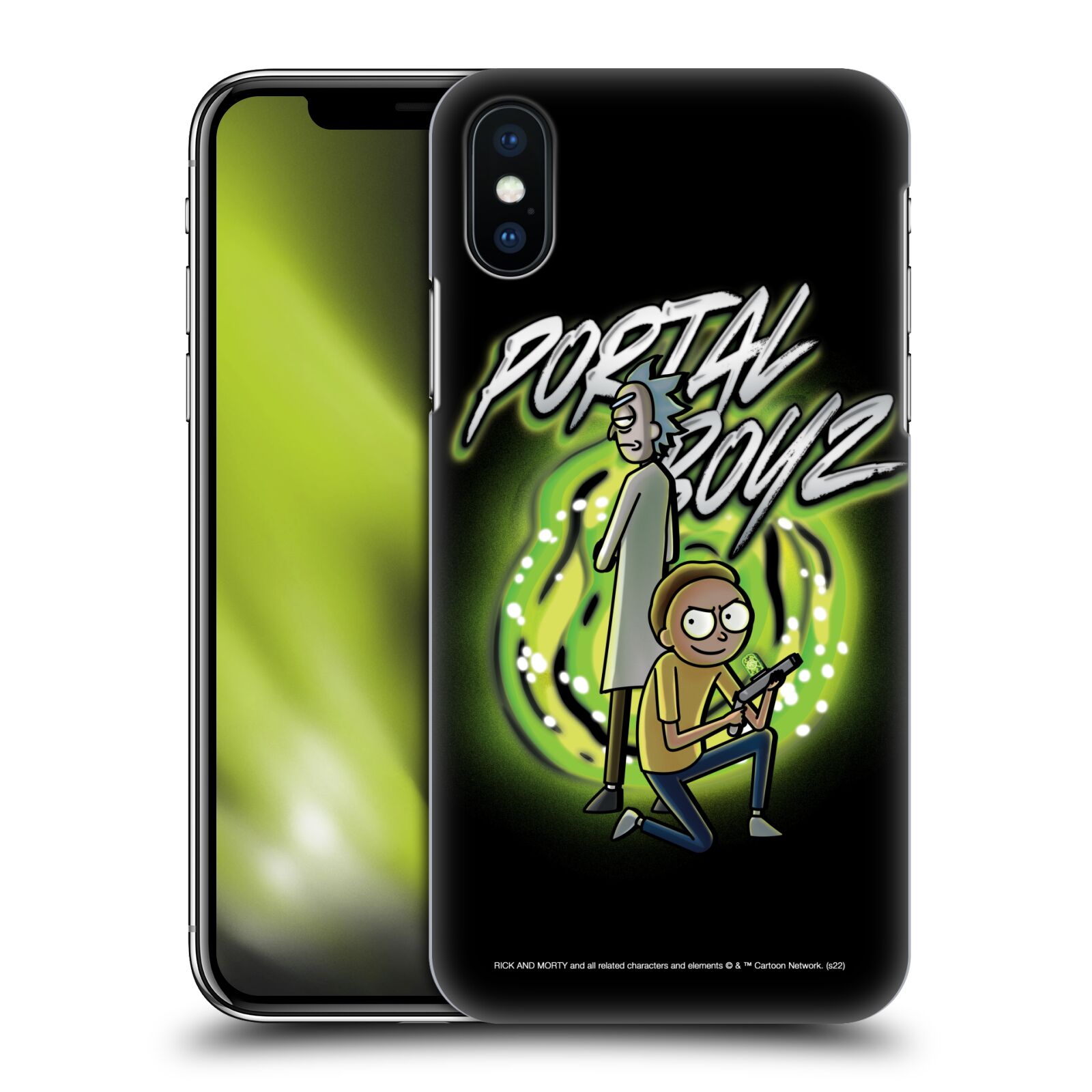 Obal na mobil Apple Iphone X/XS - HEAD CASE - Rick a Morty - Portal Boyz