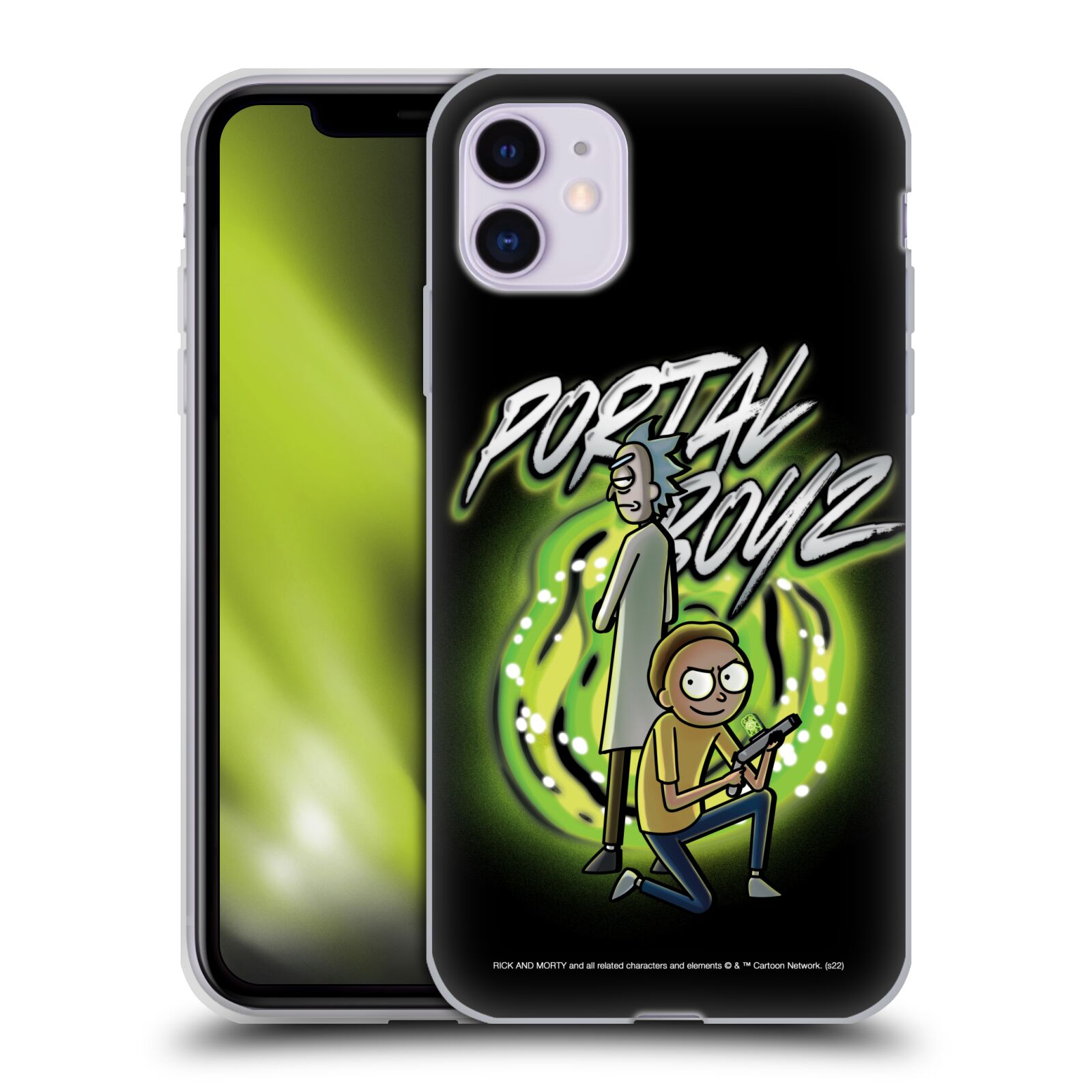 Silikonový obal na mobil Apple Iphone 11 - HEAD CASE - Rick a Morty - Portal Boyz