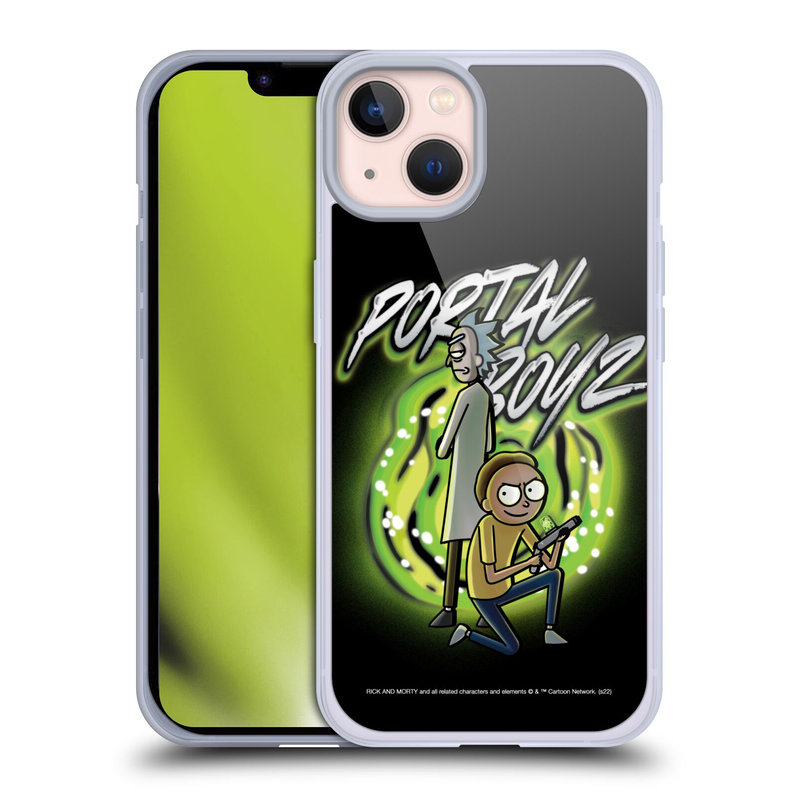 Silikonový obal na mobil Apple iPhone 13 - HEAD CASE - Rick a Morty - Portal Boyz