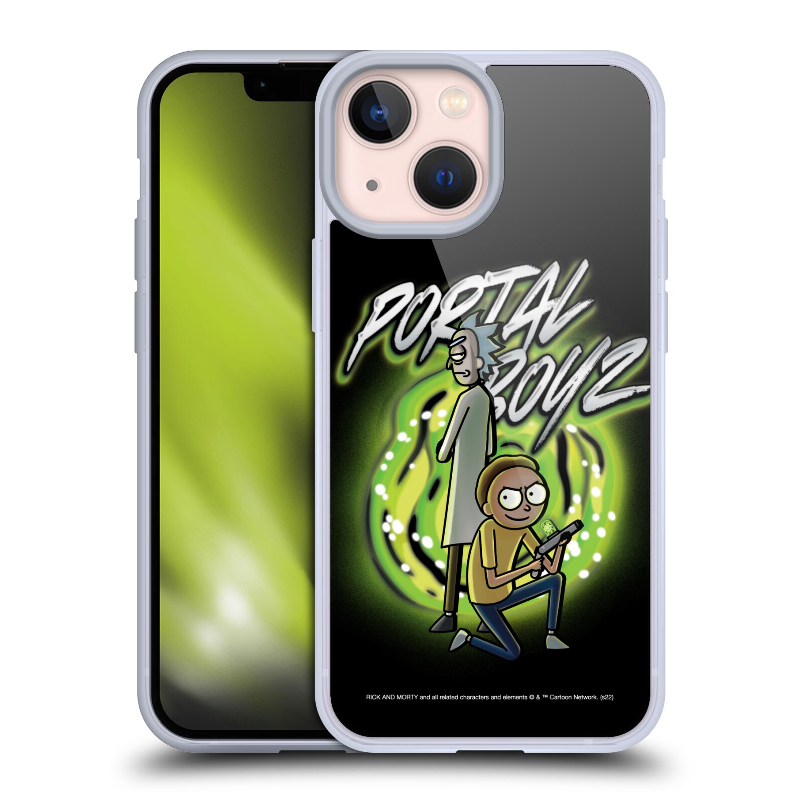 Silikonový obal na mobil Apple iPhone 13 MINI - HEAD CASE - Rick a Morty - Portal Boyz