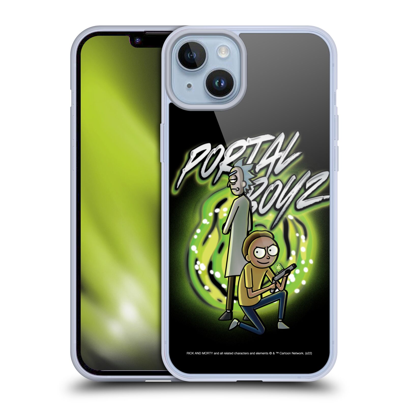 Silikonový obal na mobil Apple iPhone 14 PLUS - HEAD CASE - Rick a Morty - Portal Boyz