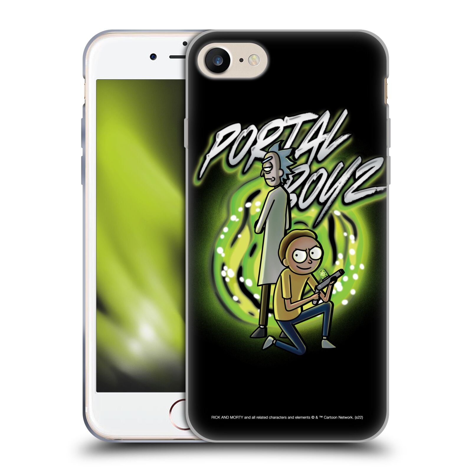 Silikonový obal na mobil Apple Iphone 7/8/SE2020 - HEAD CASE - Rick a Morty - Portal Boyz