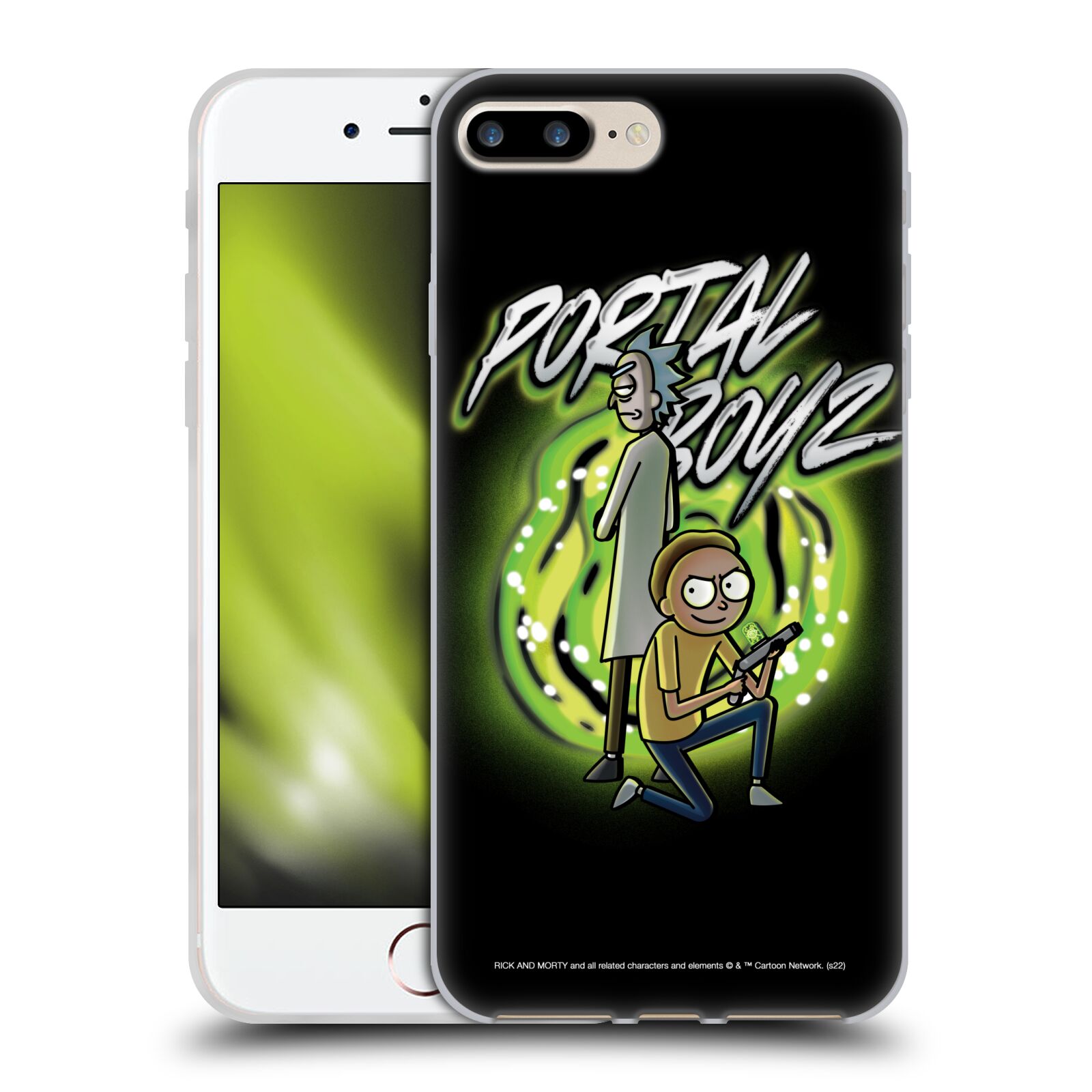 Silikonový obal na mobil Apple Iphone 7+ /  8+ - HEAD CASE - Rick a Morty - Portal Boyz