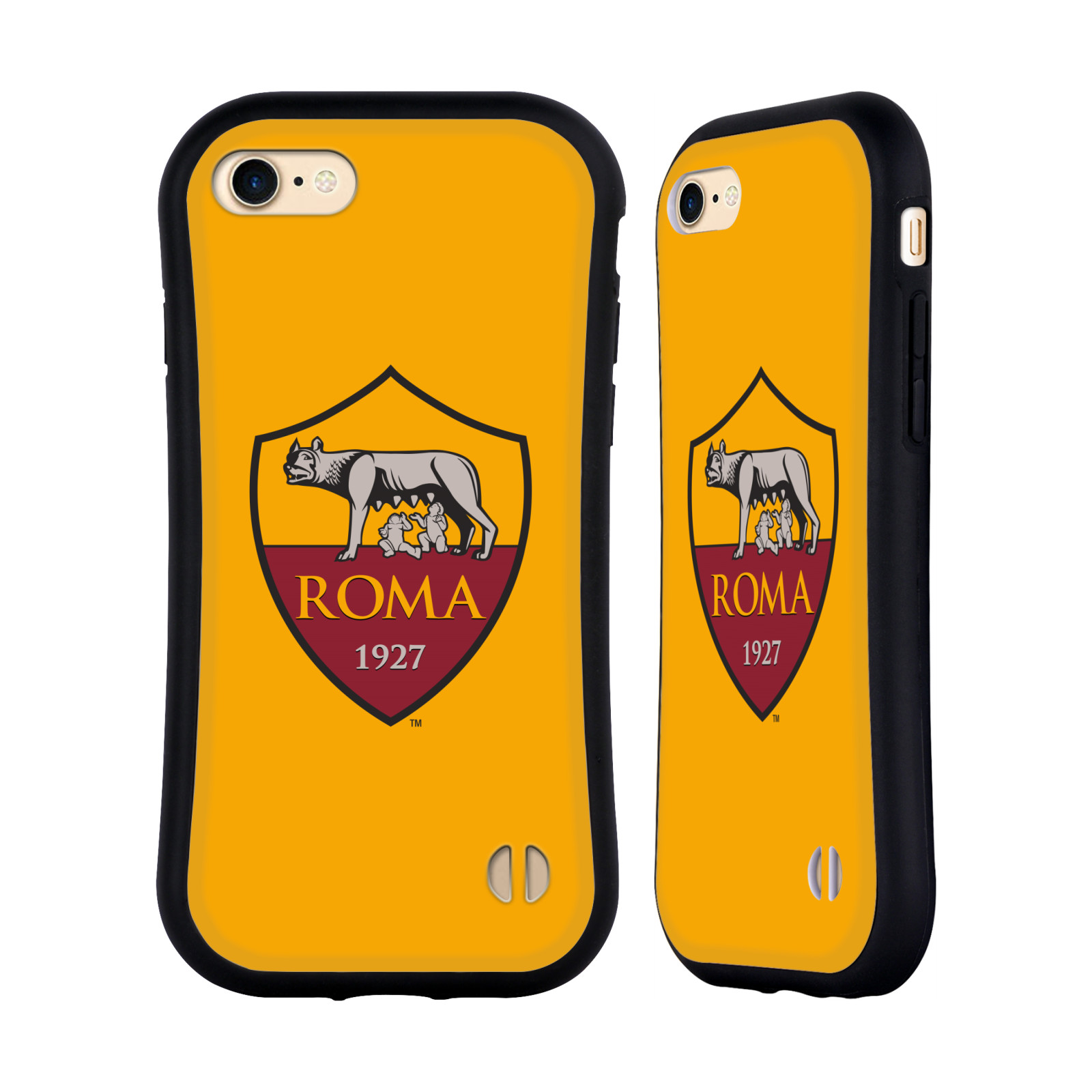 HEAD CASE odolný obal na mobil Apple Iphone 8 Fotbalový klub AS ŘÍM znak žluté pozadí