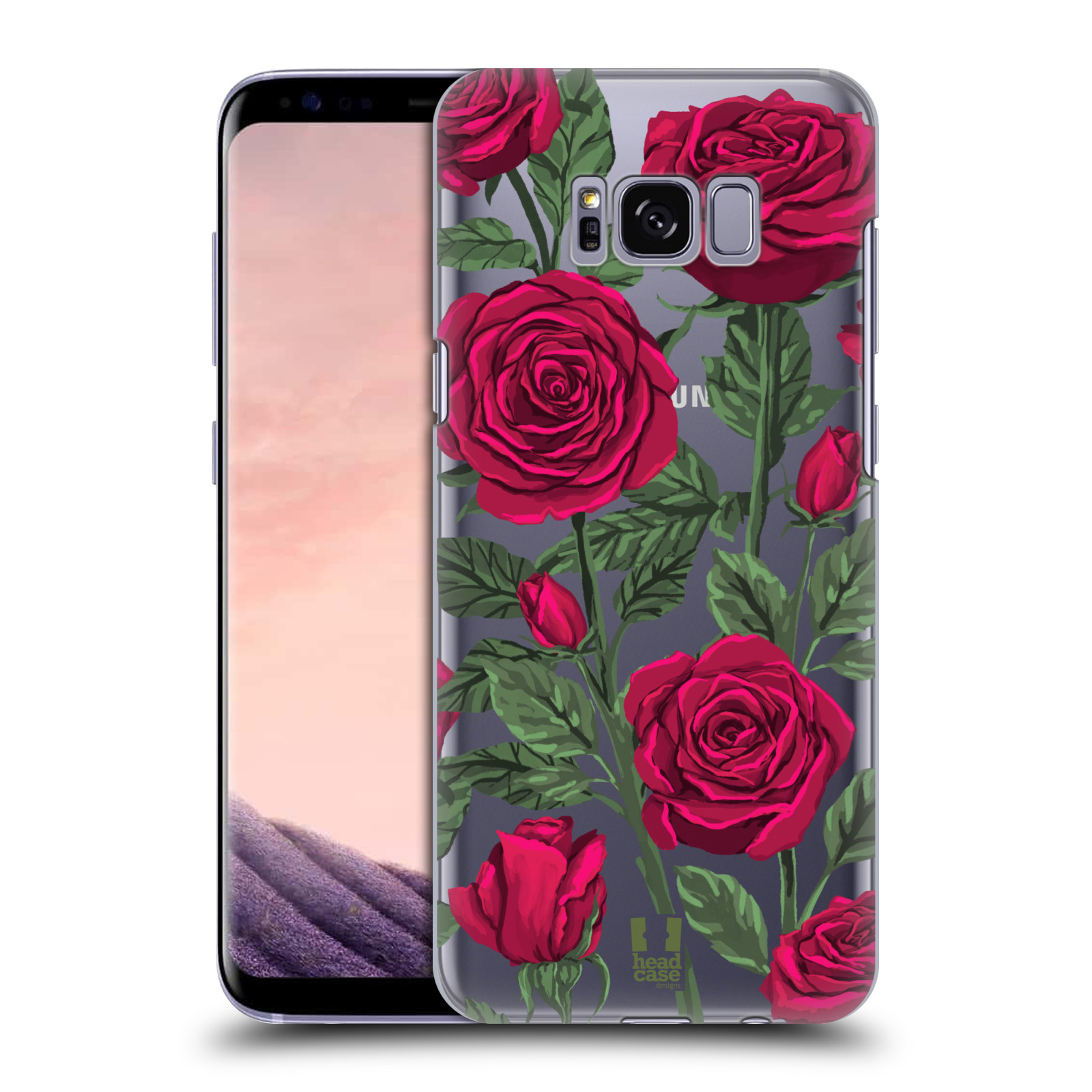 Pouzdro na mobil Samsung Galaxy S8 - HEAD CASE - květina růže