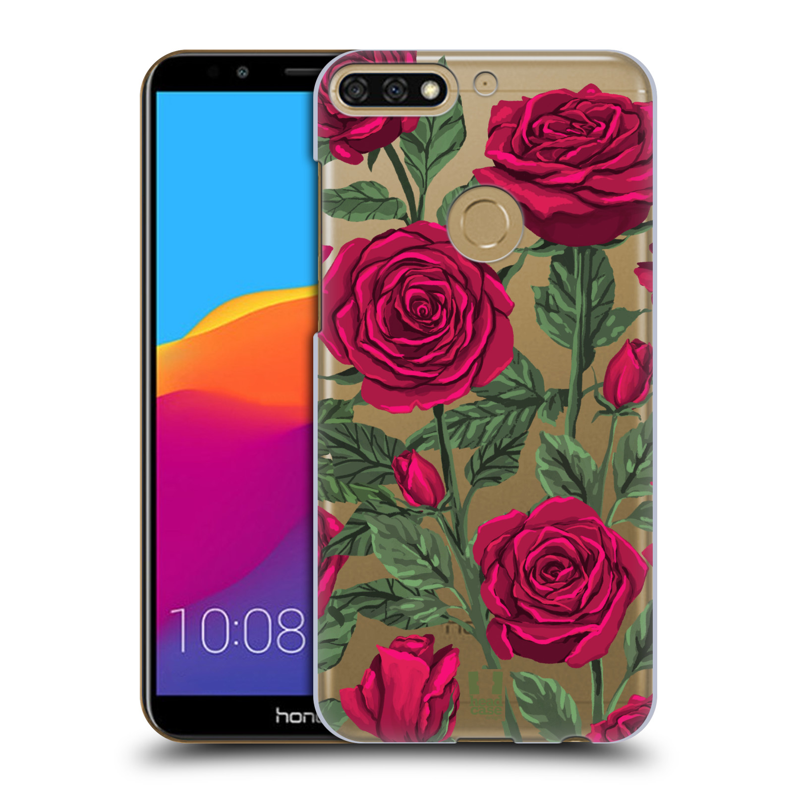 Pouzdro na mobil HONOR 7C - HEAD CASE - květina růže