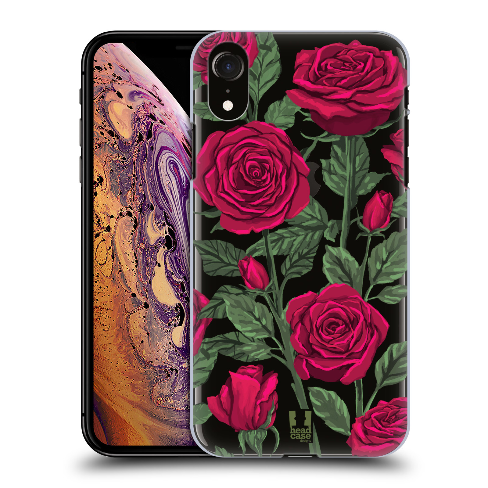 Pouzdro na mobil Apple Iphone XR - HEAD CASE - květina růže