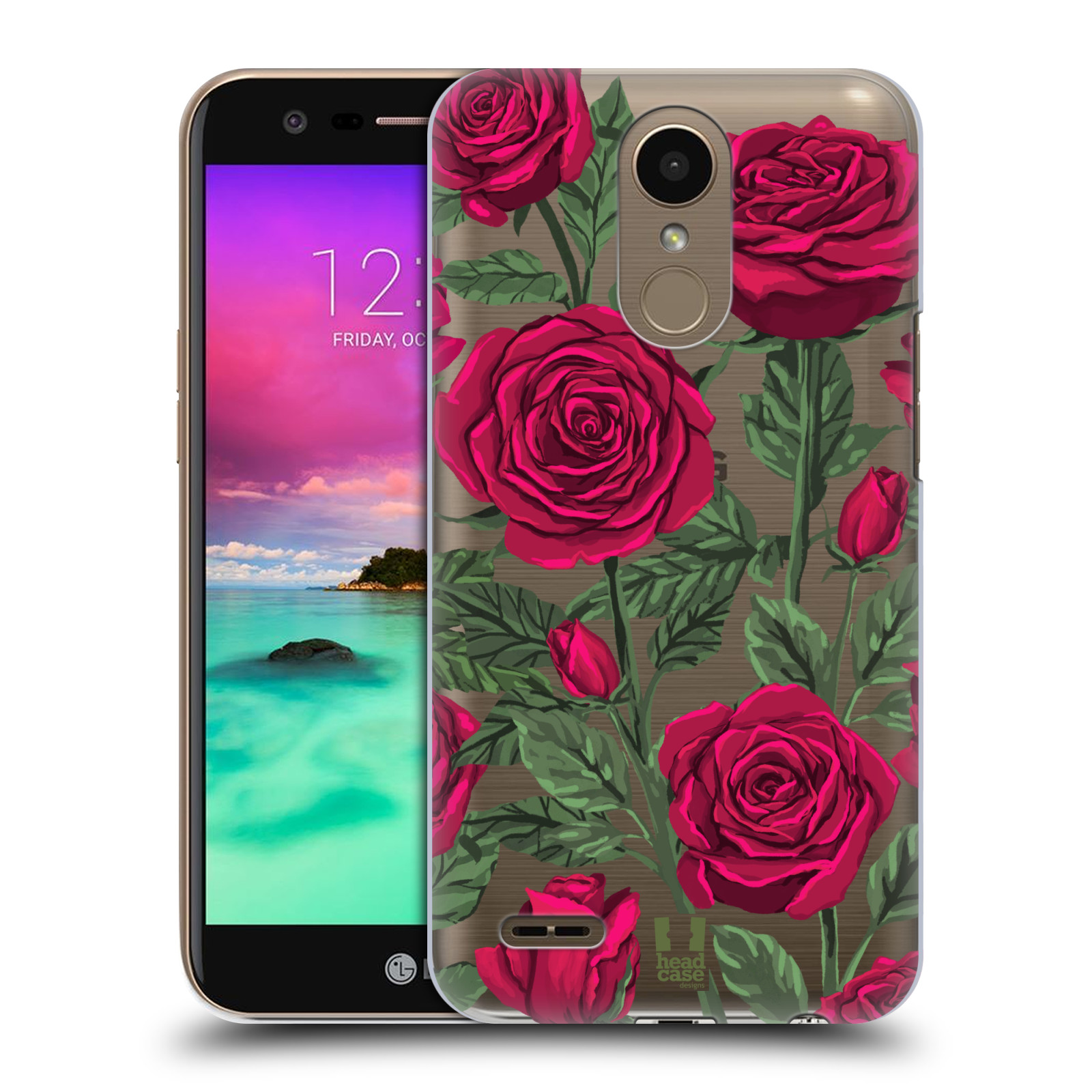 Pouzdro na mobil LG K10 2017 / K10 2017 DUAL SIM - HEAD CASE - květina růže