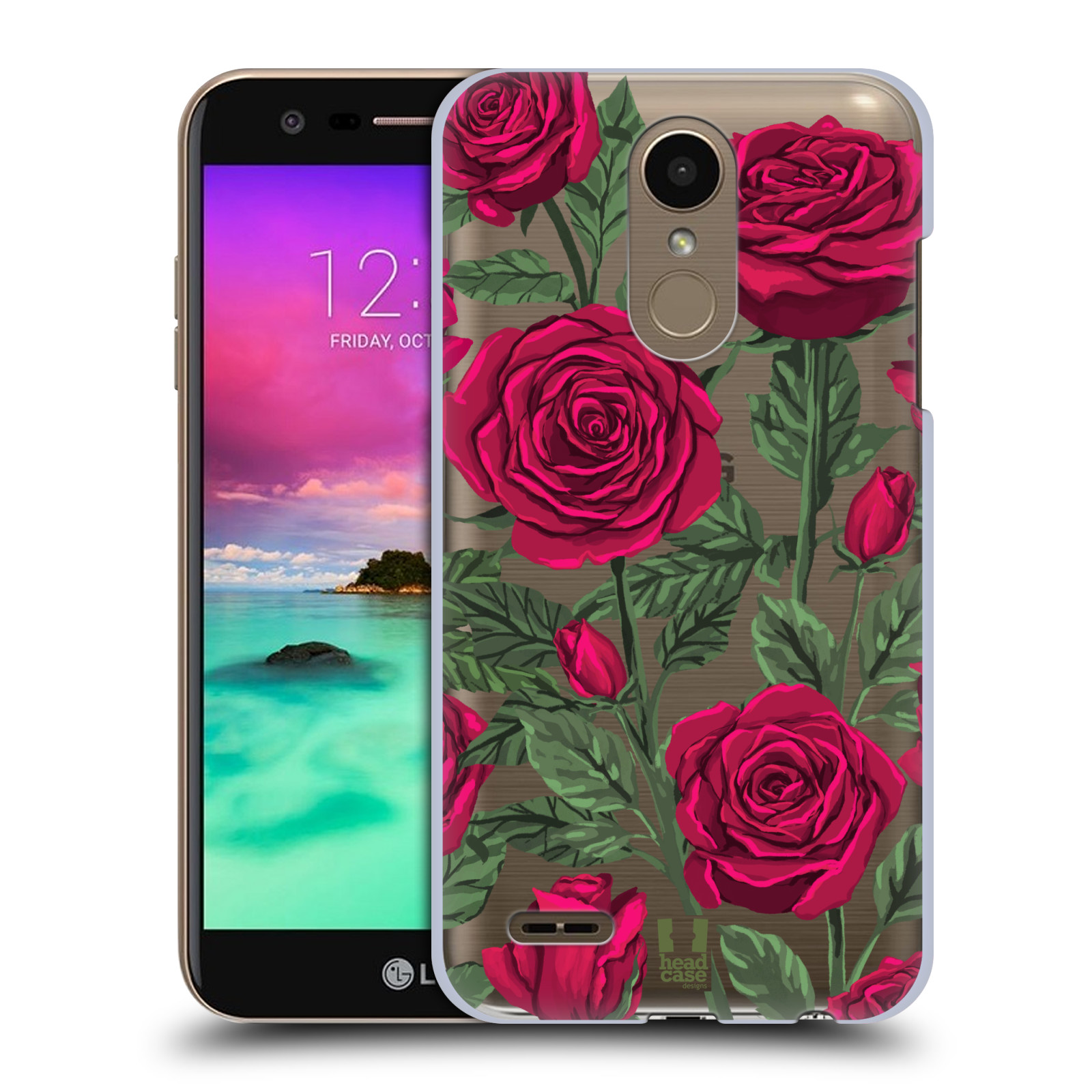 Pouzdro na mobil LG K10 2018 - HEAD CASE - květina růže