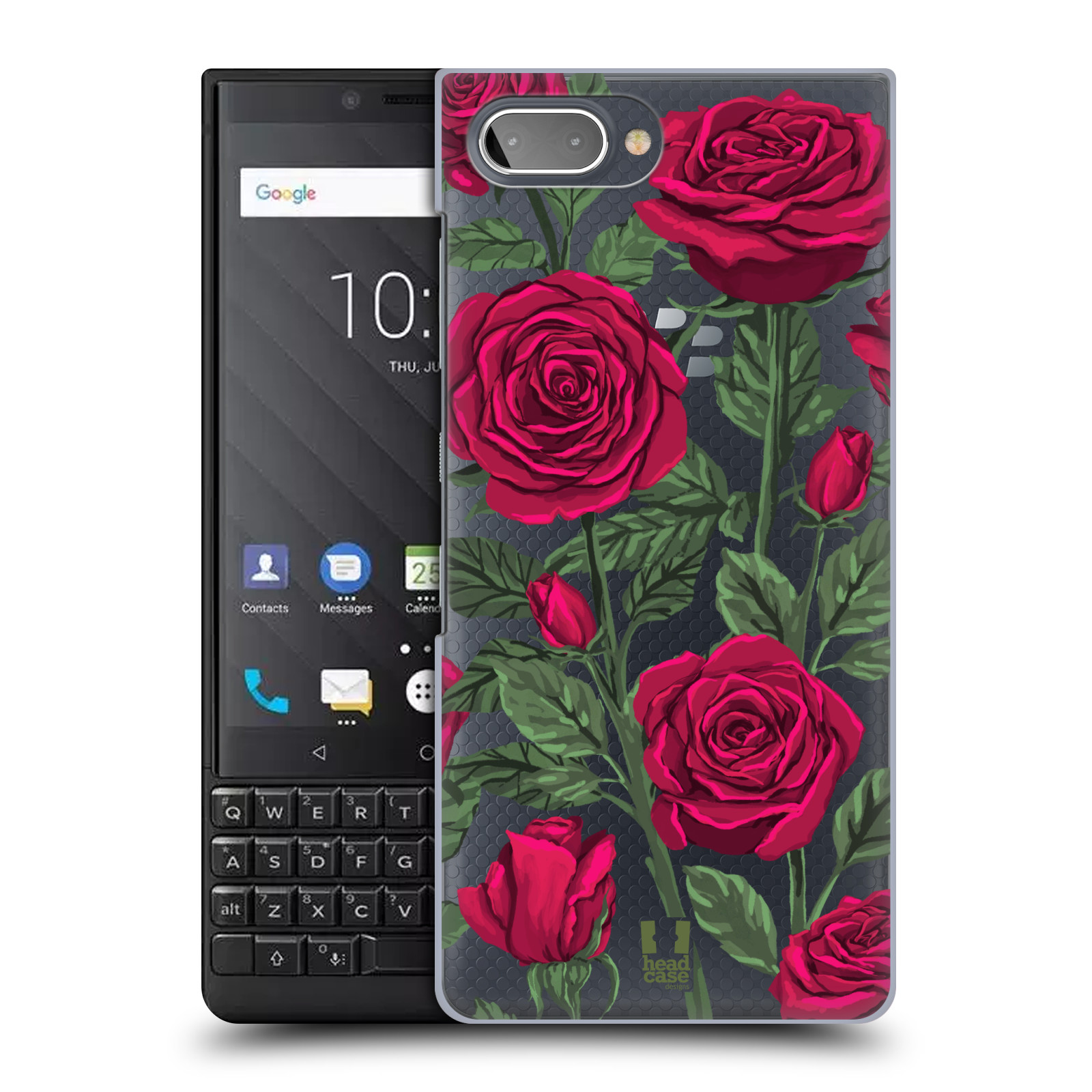 Pouzdro na mobil Blackberry KEY 2 - HEAD CASE - květina růže