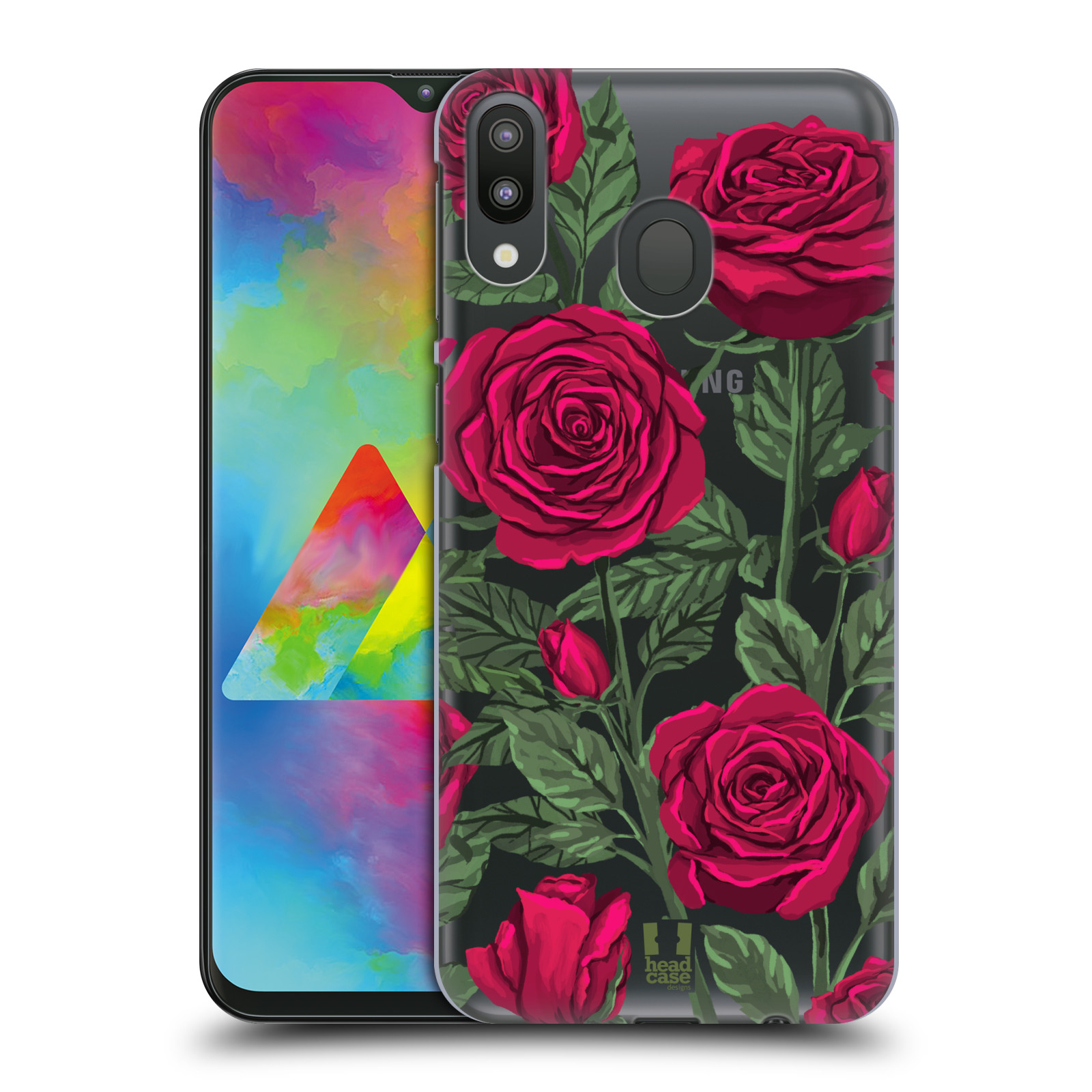Pouzdro na mobil Samsung Galaxy M20 - HEAD CASE - květina růže