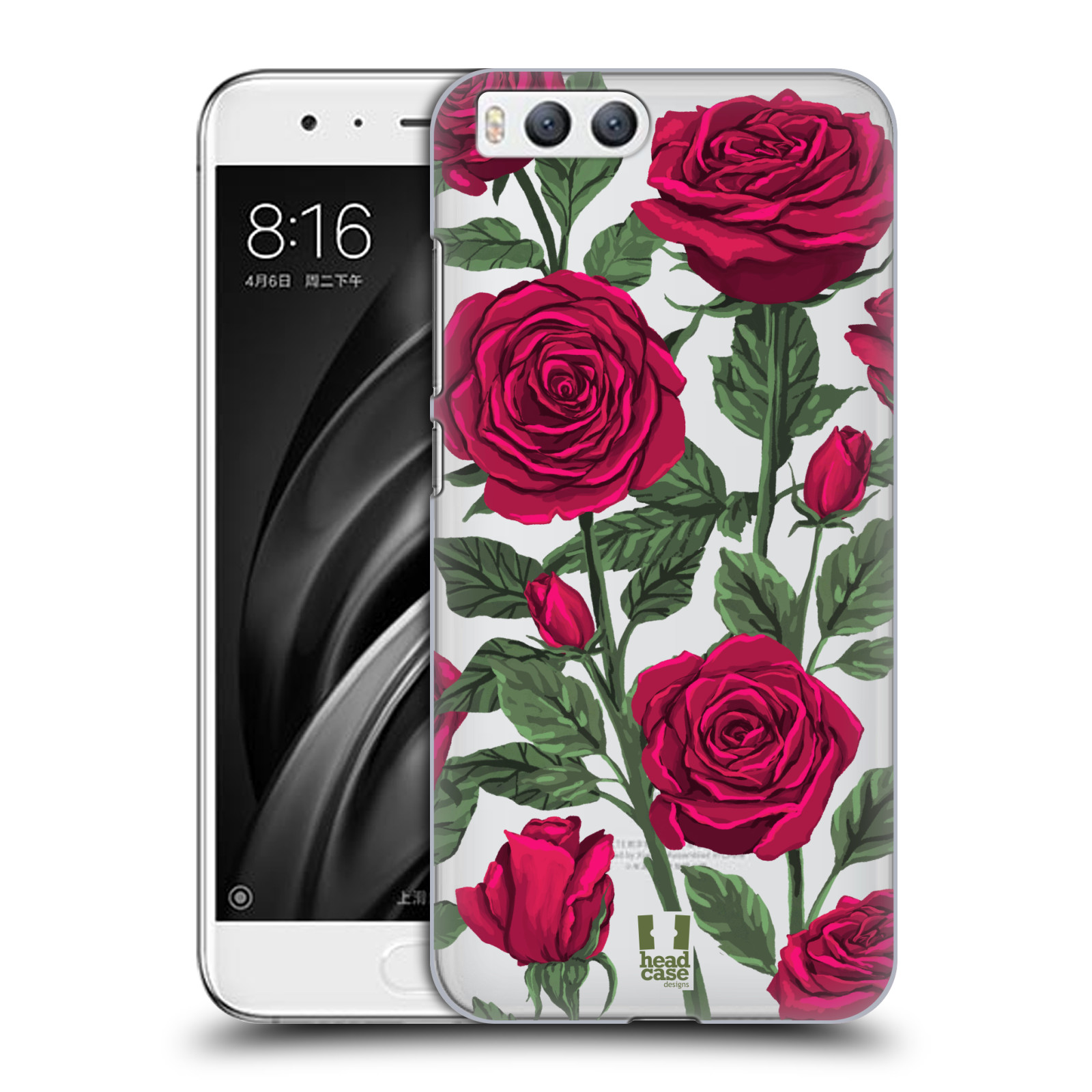 Pouzdro na mobil Xiaomi MI6 - HEAD CASE - květina růže