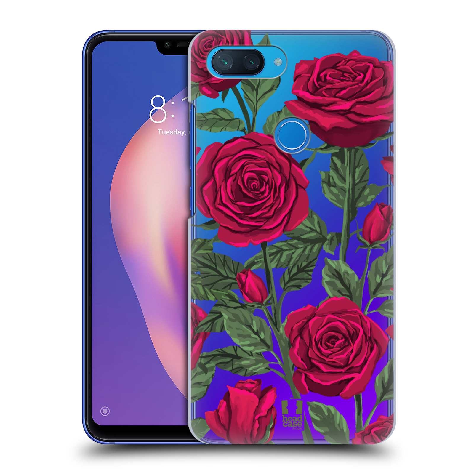 Pouzdro na mobil Xiaomi  Mi 8 Lite - HEAD CASE - květina růže