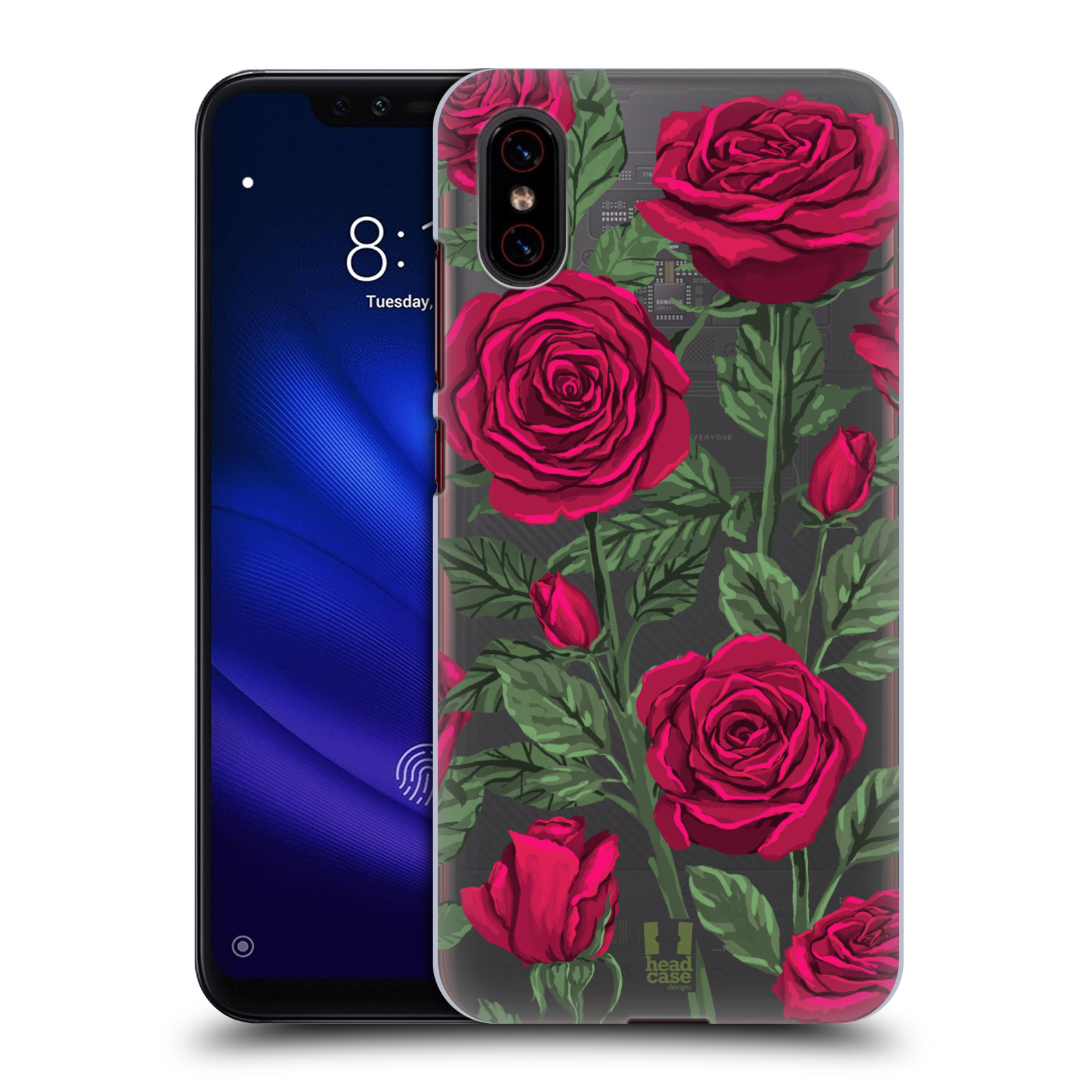 Pouzdro na mobil Xiaomi  Mi 8 PRO - HEAD CASE - květina růže