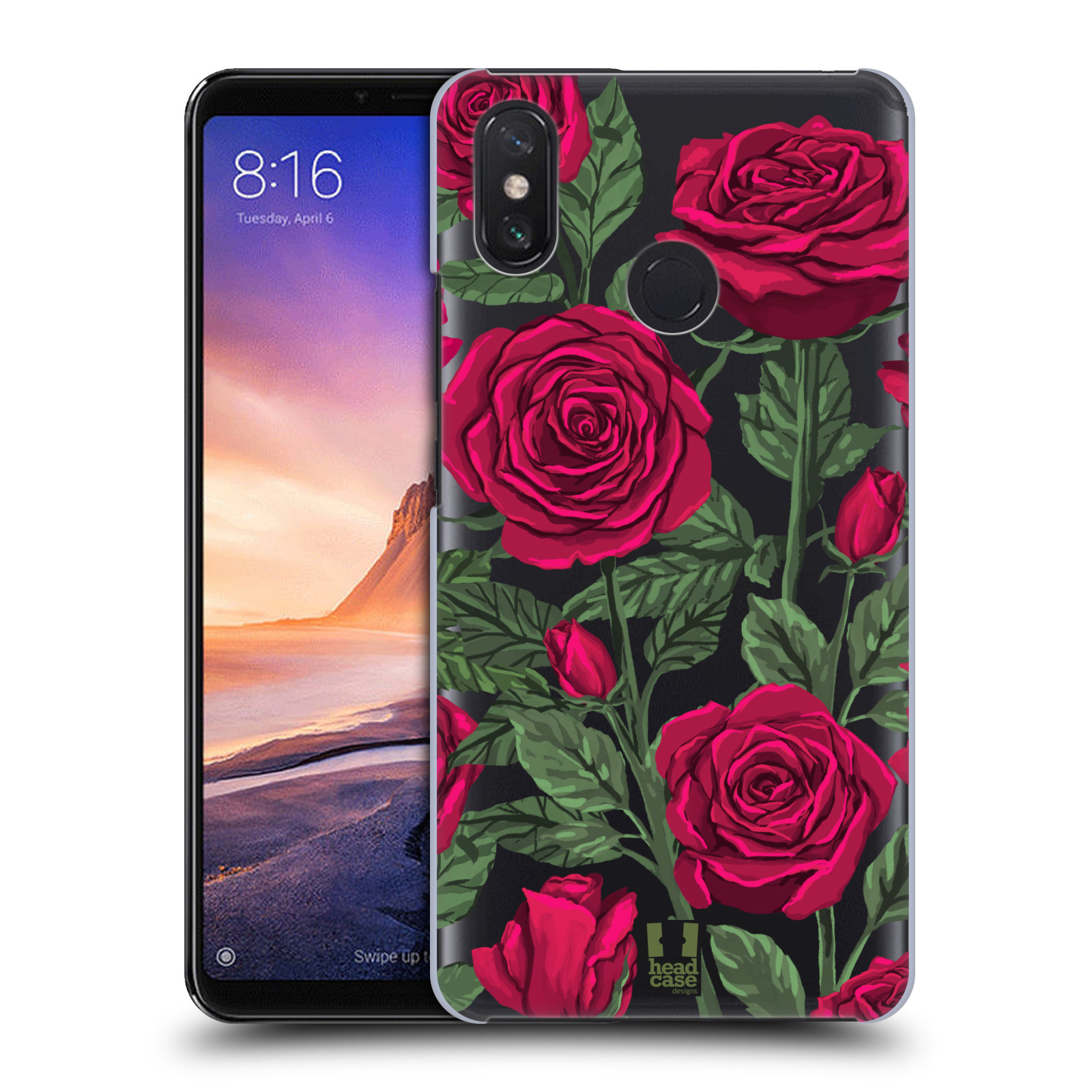 Pouzdro na mobil Xiaomi Mi Max 3 - HEAD CASE - květina růže