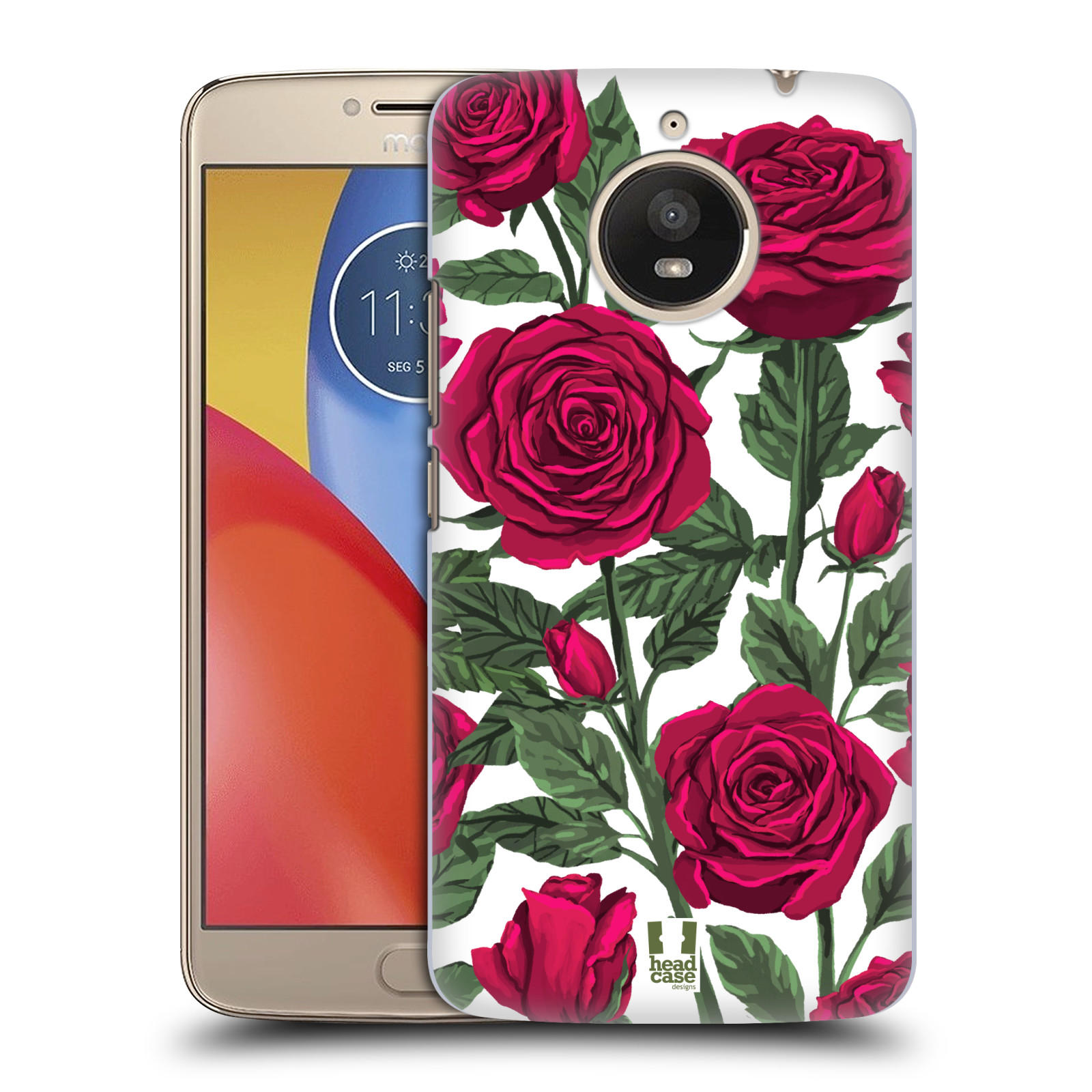 Pouzdro na mobil Lenovo Moto E4 PLUS - HEAD CASE - květina růže