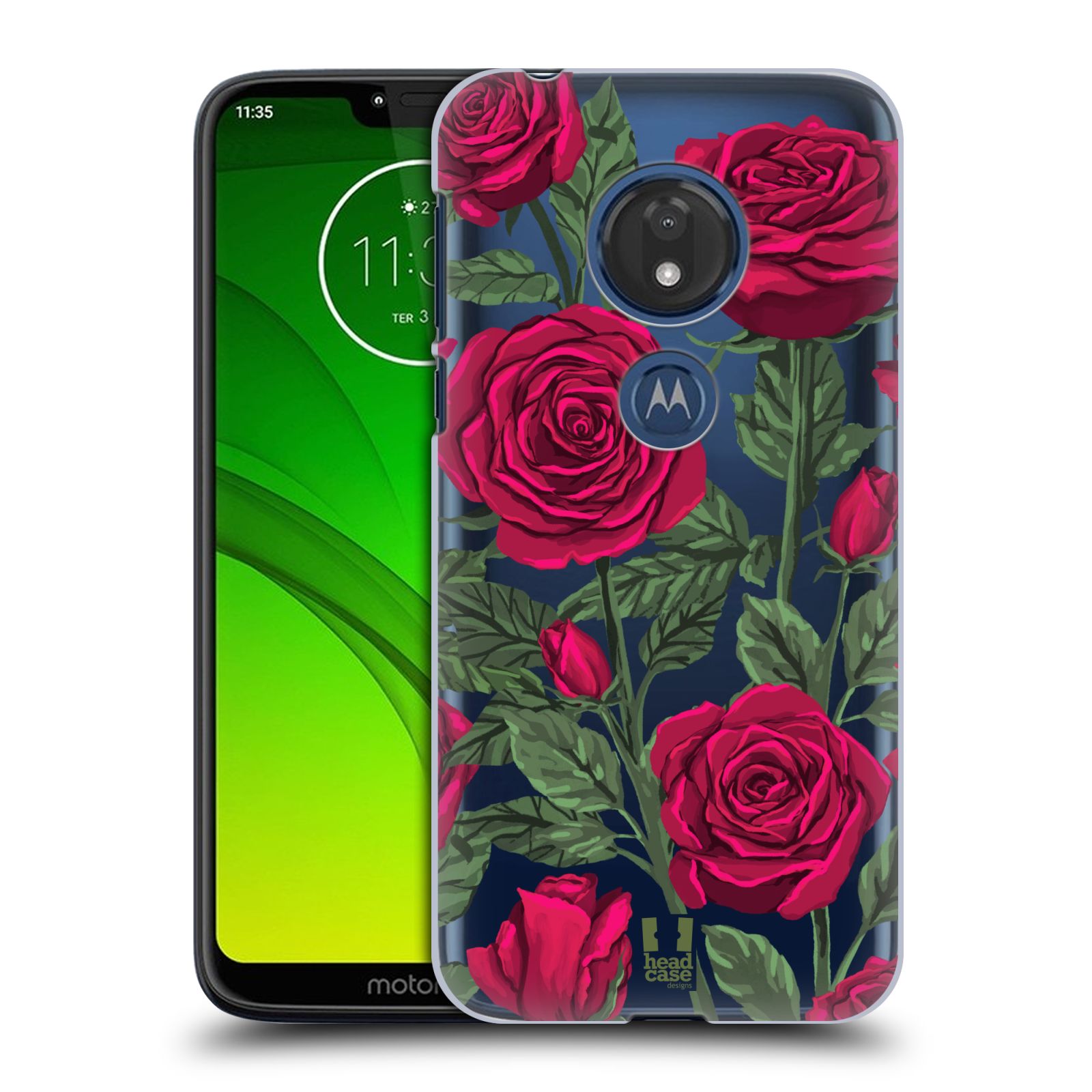 Pouzdro na mobil Motorola Moto G7 Play - HEAD CASE - květina růže