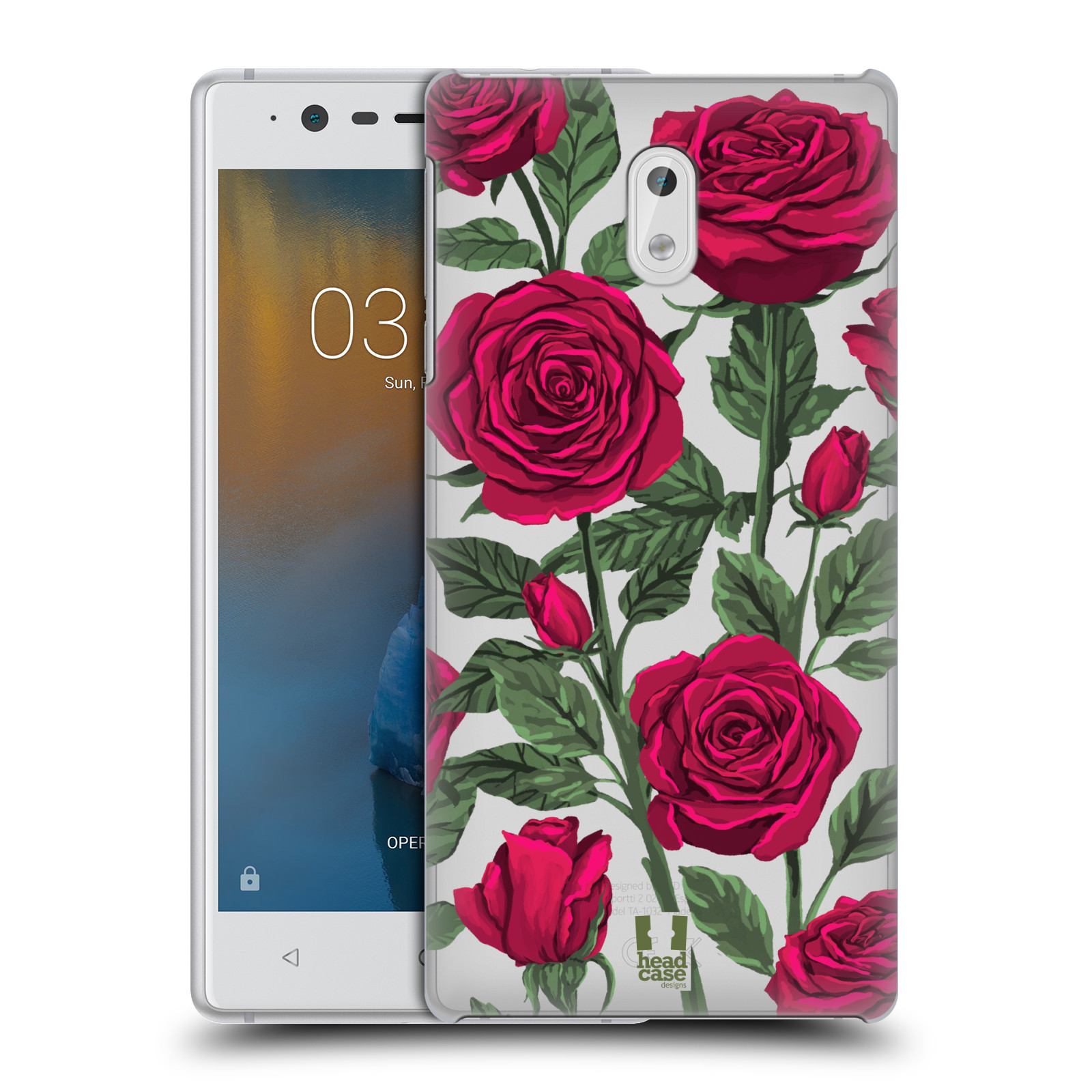 Pouzdro na mobil Nokia 3 - HEAD CASE - květina růže