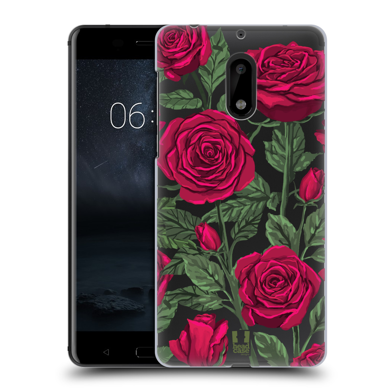 Pouzdro na mobil Nokia 6 - HEAD CASE - květina růže