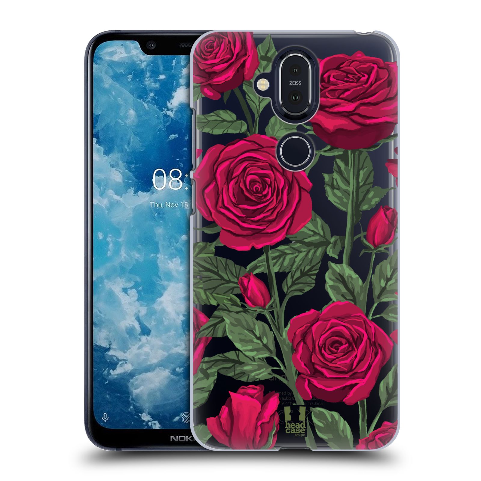 Pouzdro na mobil NOKIA 8.1 - HEAD CASE - květina růže
