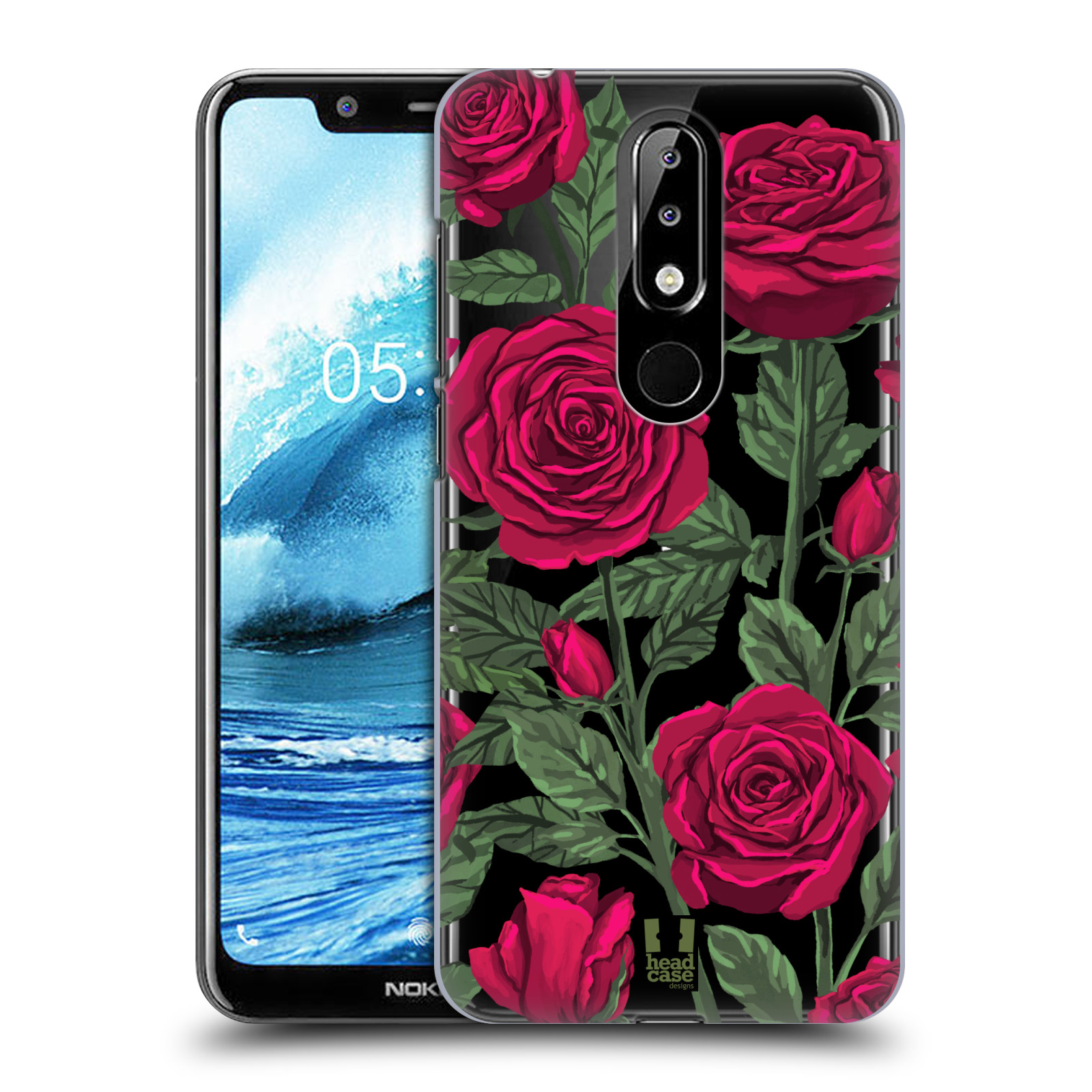 Pouzdro na mobil Nokia 5.1 PLUS - HEAD CASE - květina růže