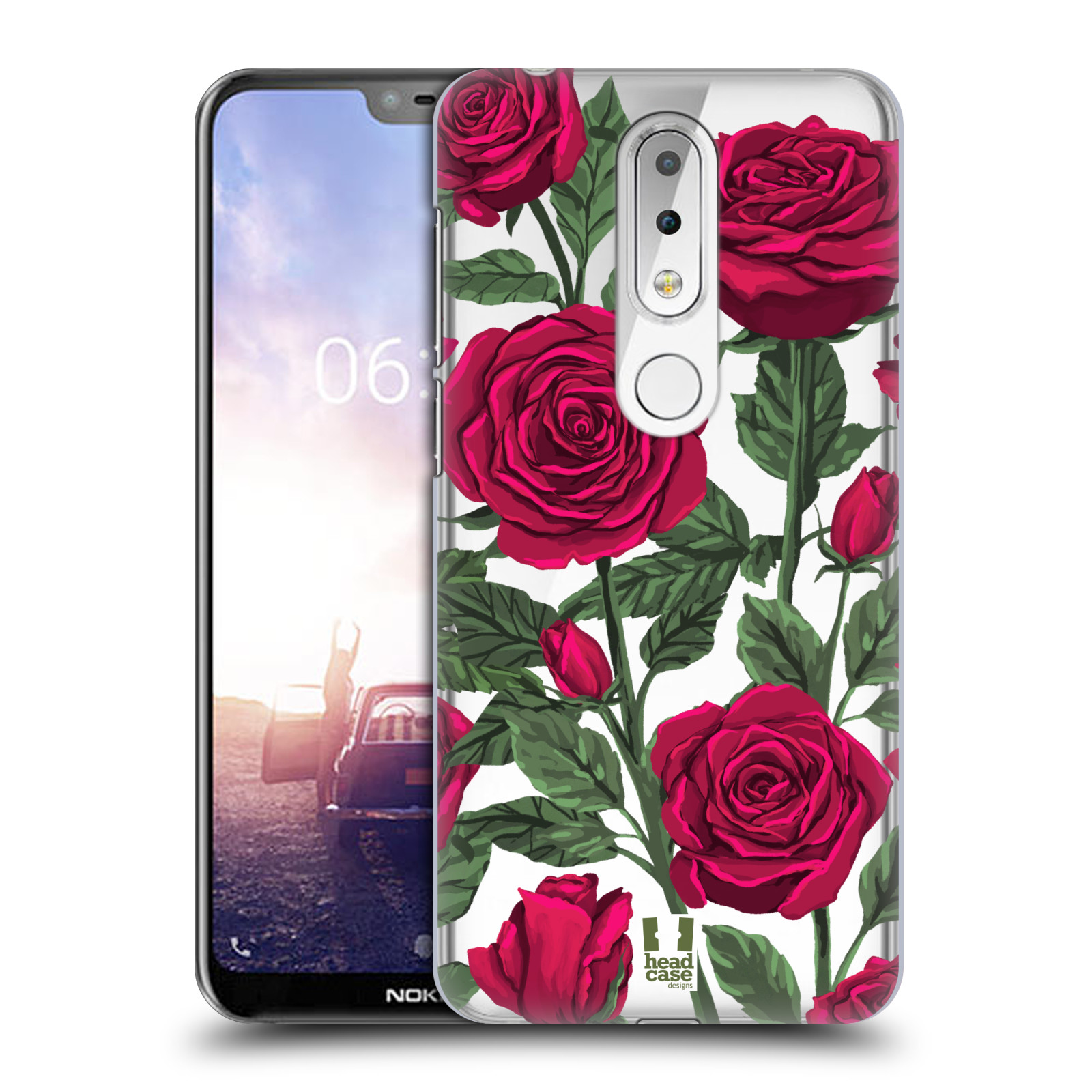 Pouzdro na mobil Nokia 6.1 Plus - HEAD CASE - květina růže