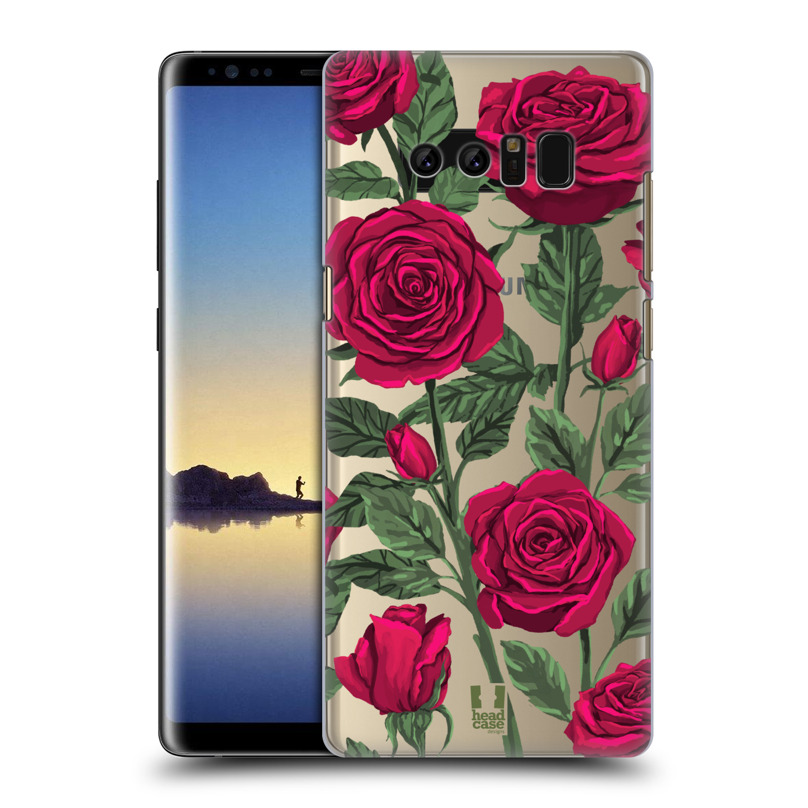Pouzdro na mobil Samsung Galaxy Note 8 - HEAD CASE - květina růže