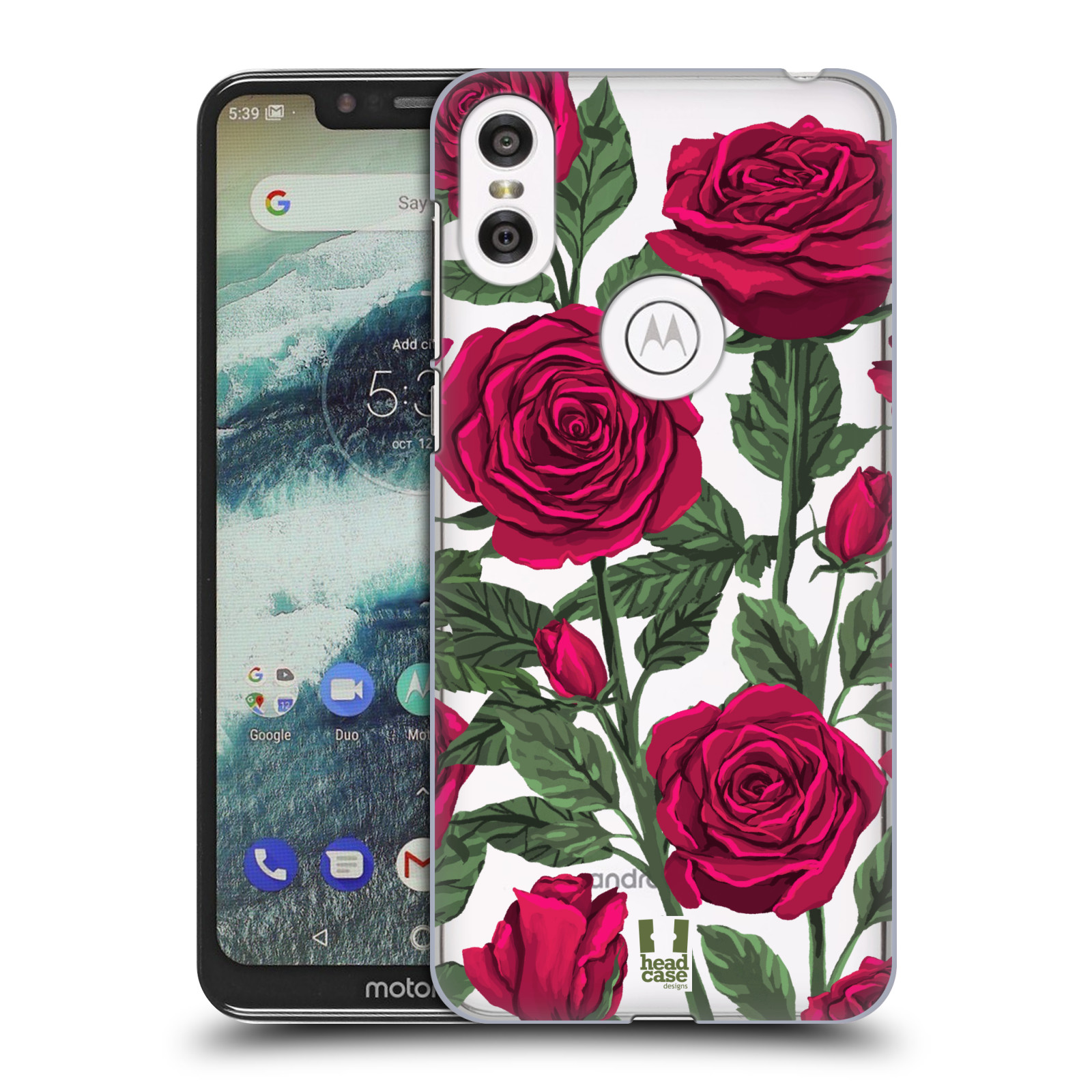 Pouzdro na mobil Motorola Moto ONE - HEAD CASE - květina růže