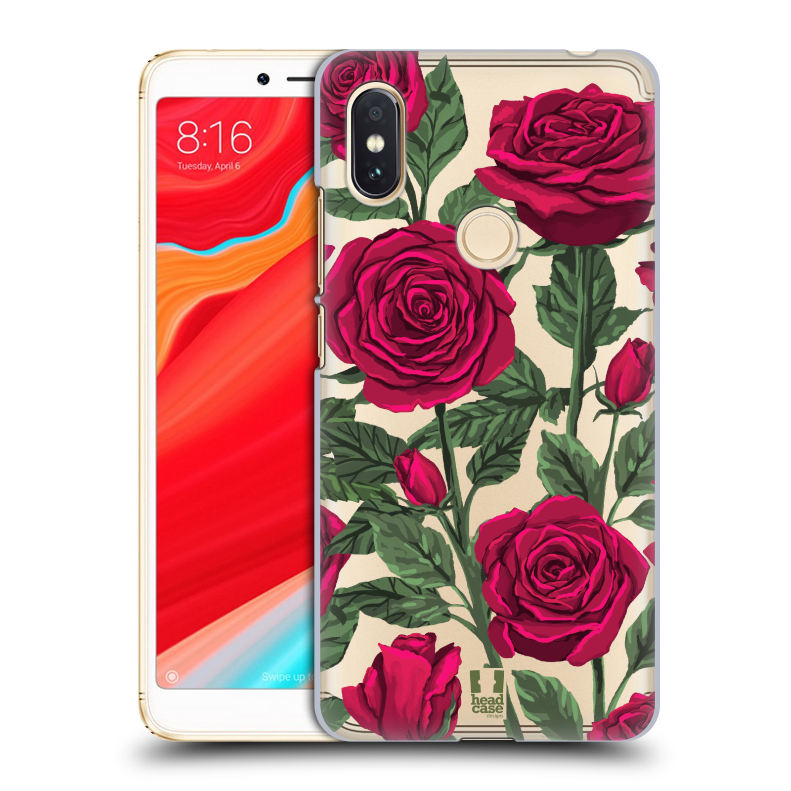 Pouzdro na mobil Xiaomi Redmi S2 - HEAD CASE - květina růže