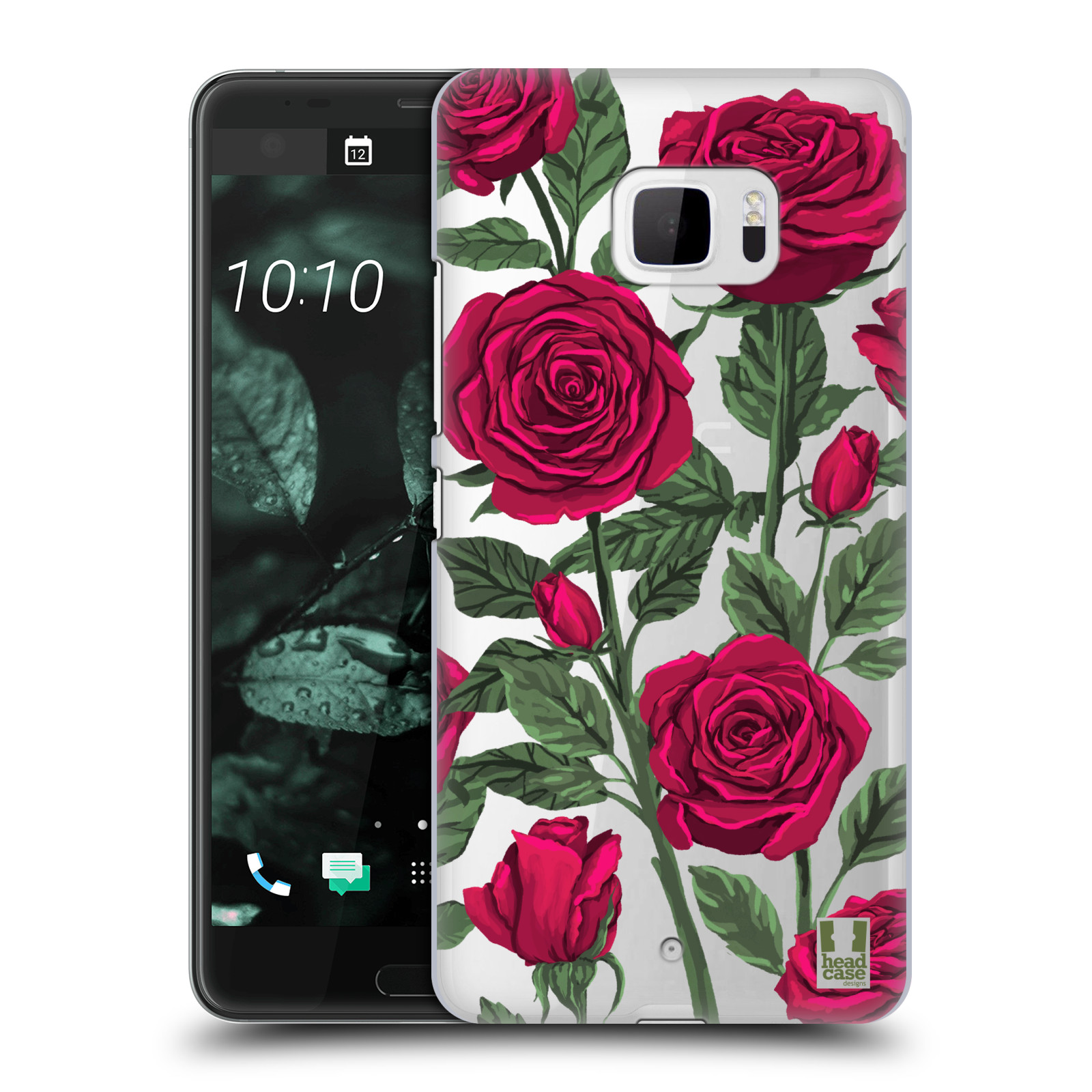 Pouzdro na mobil HTC U Ultra - HEAD CASE - květina růže