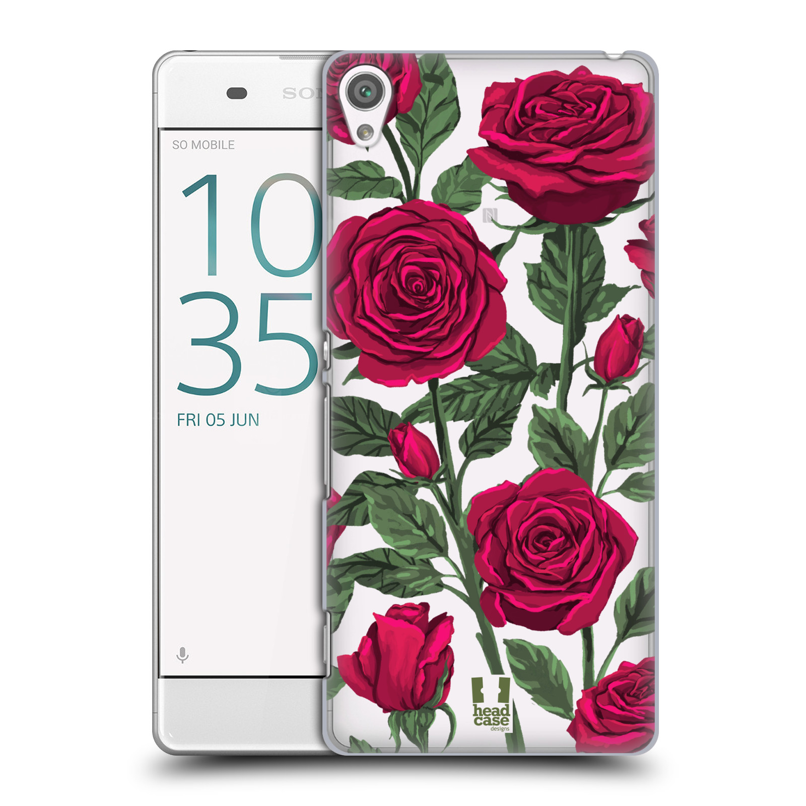 Pouzdro na mobil Sony Xperia XA - HEAD CASE - květina růže