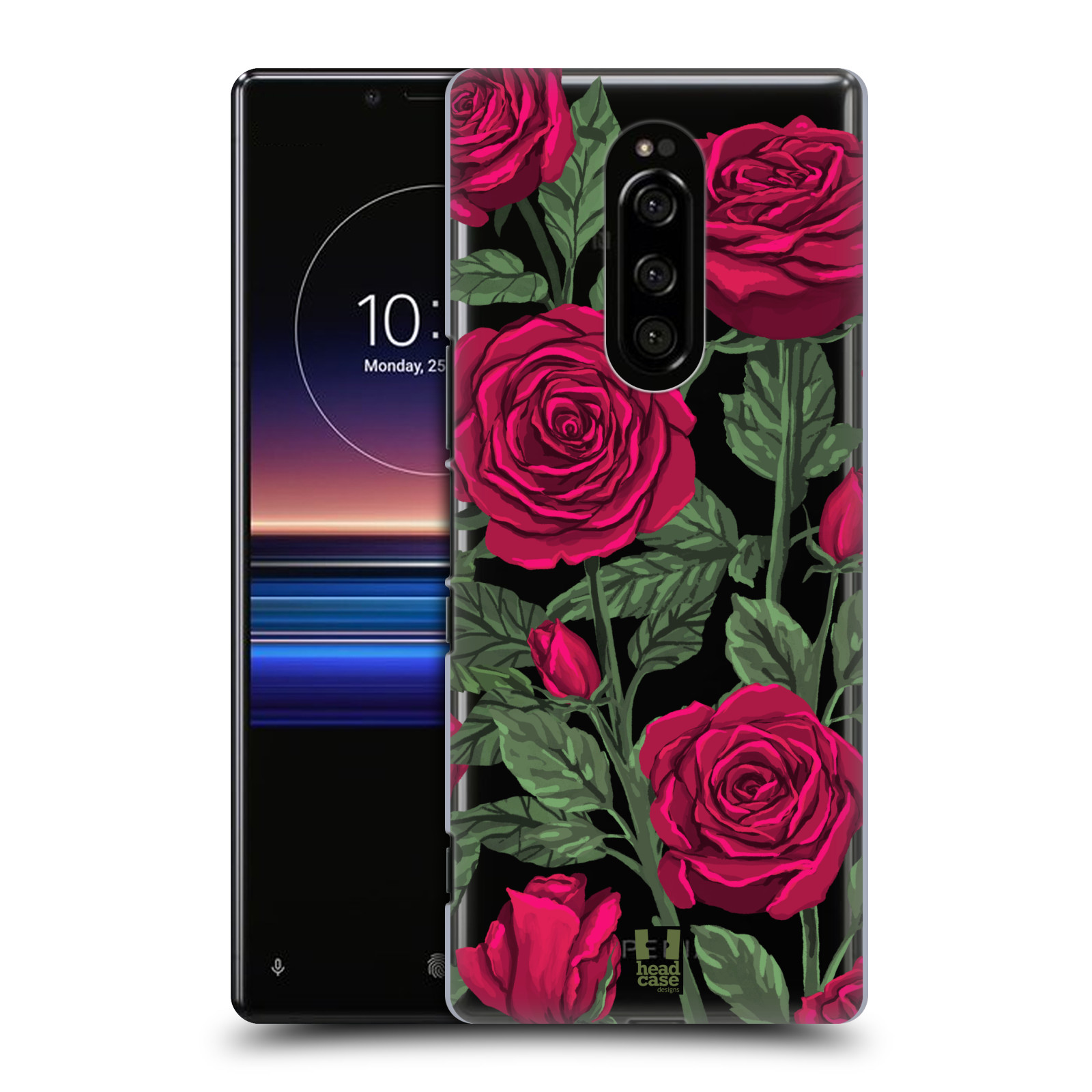 Pouzdro na mobil Sony Xperia 1 - HEAD CASE - květina růže