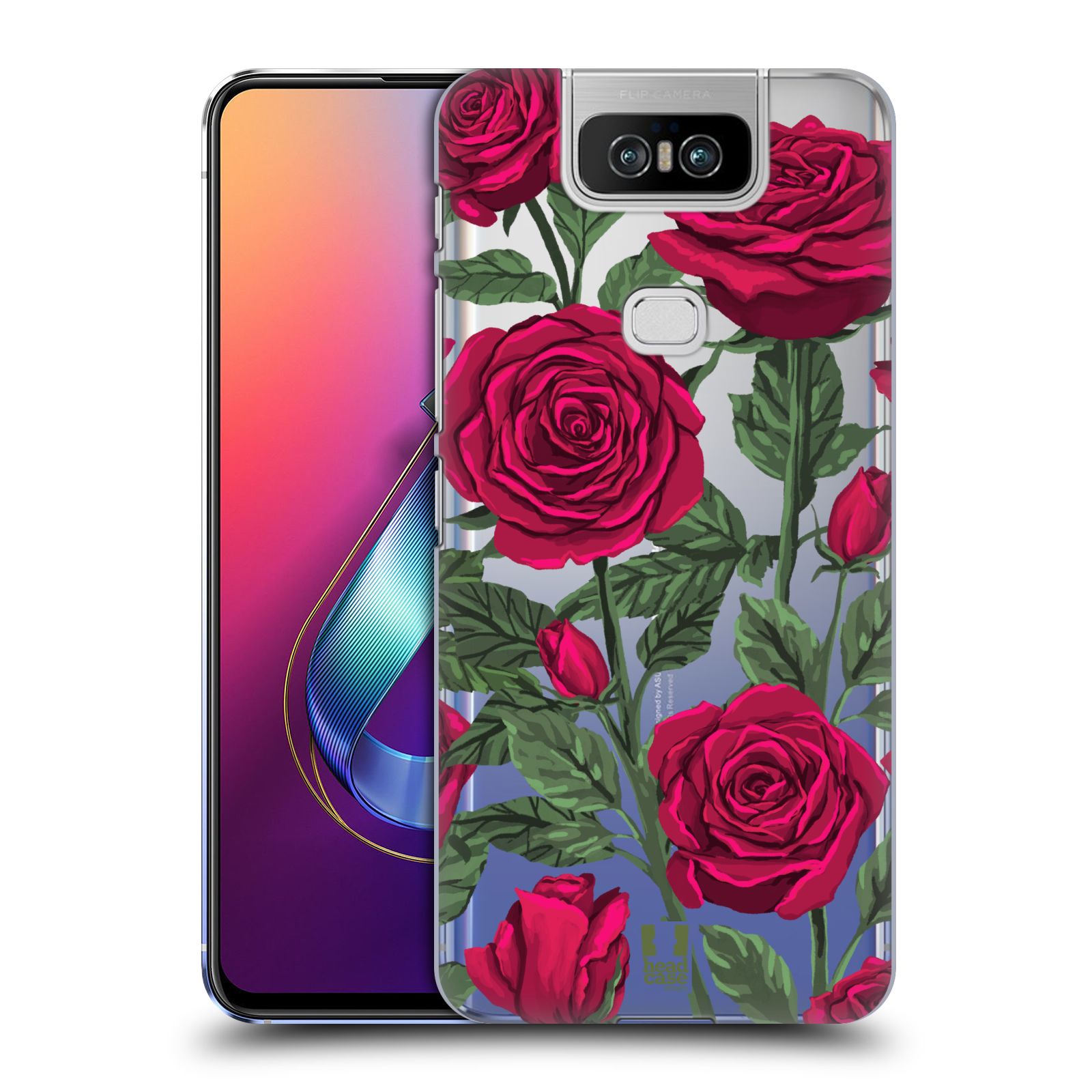 Pouzdro na mobil Asus Zenfone 6 ZS630KL - HEAD CASE - květina růže