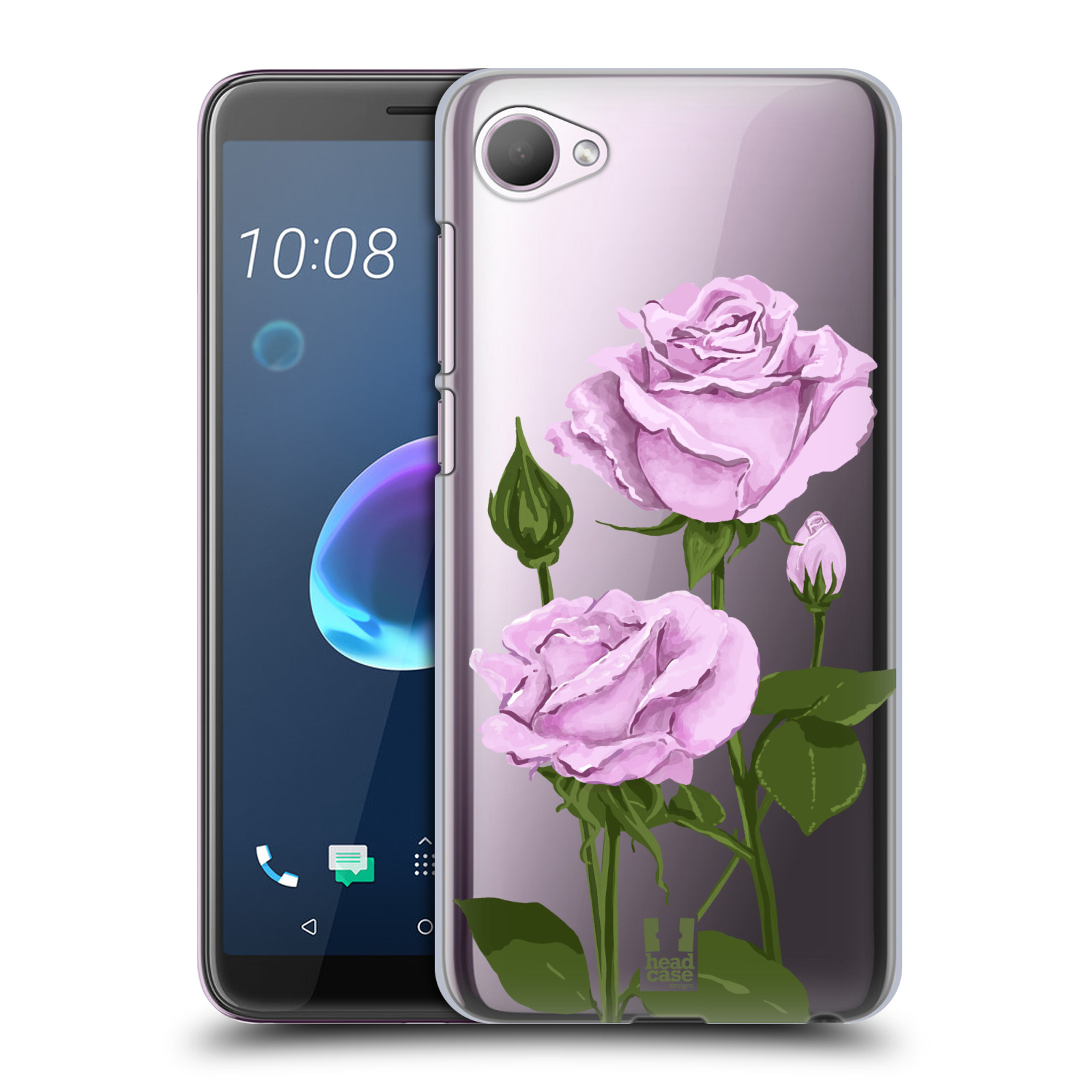 Pouzdro na mobil HTC Desire 12 / Desire 12 DUAL SIM - HEAD CASE - květina růže růžová
