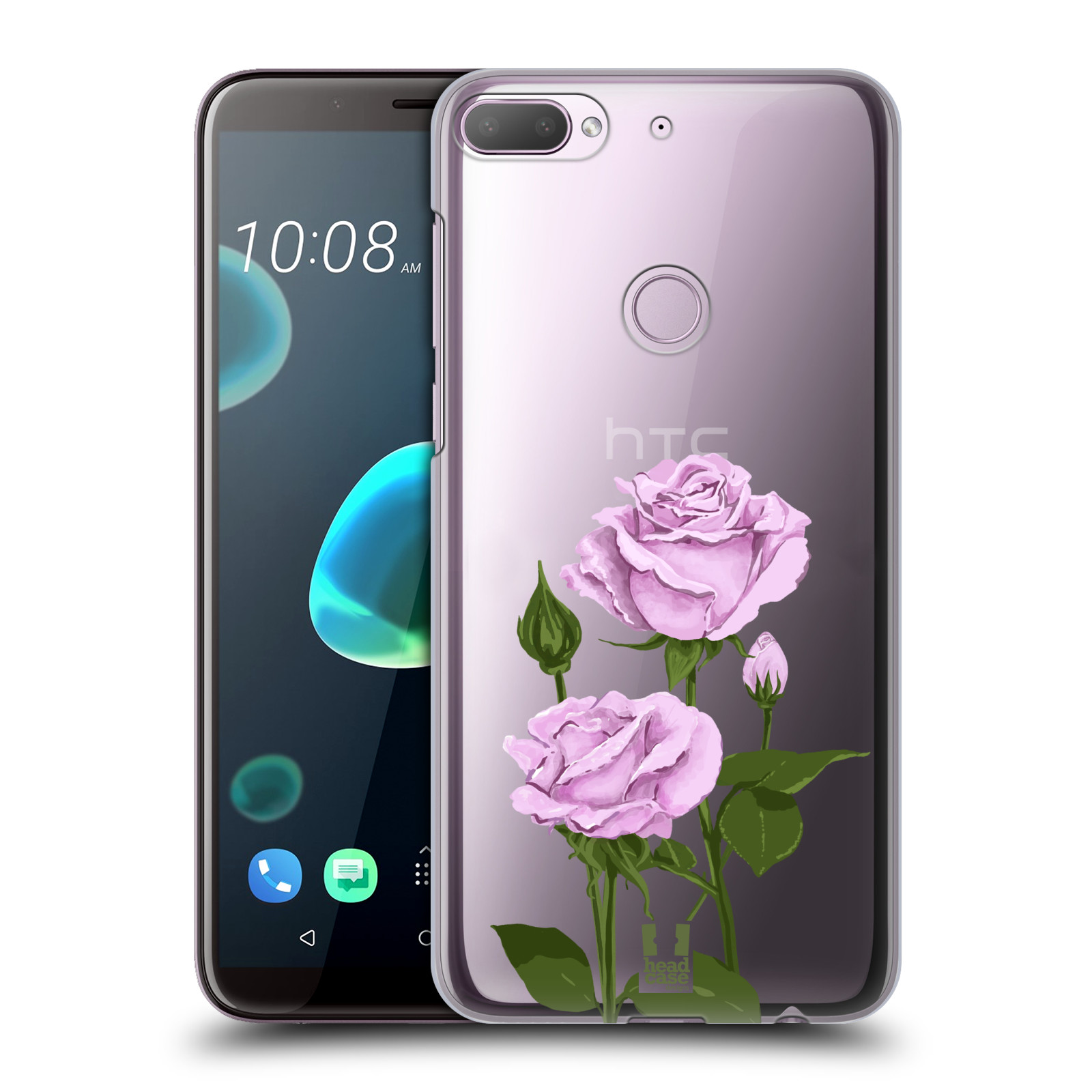 Pouzdro na mobil HTC Desire 12+ / Desire 12+ DUAL SIM - HEAD CASE - květina růže růžová