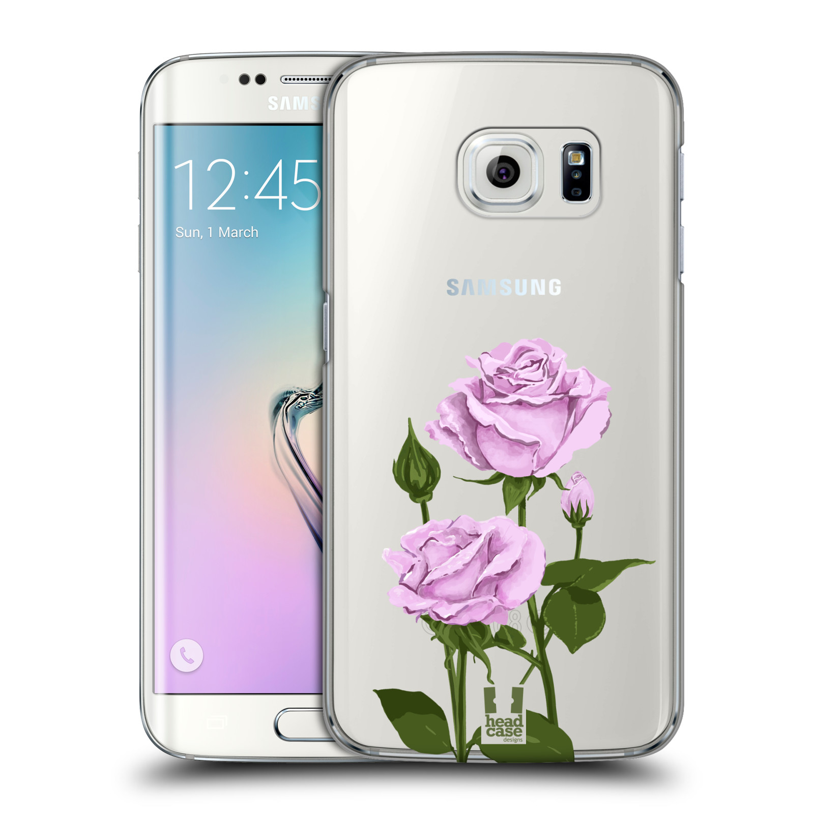 Pouzdro na mobil Samsung Galaxy S6 EDGE - HEAD CASE - květina růže růžová