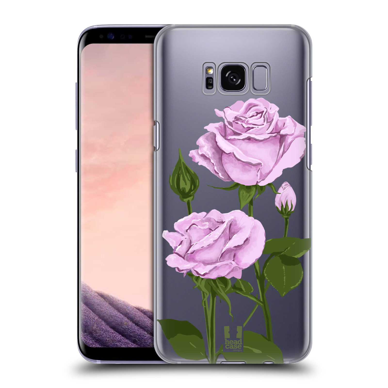 Pouzdro na mobil Samsung Galaxy S8 - HEAD CASE - květina růže růžová