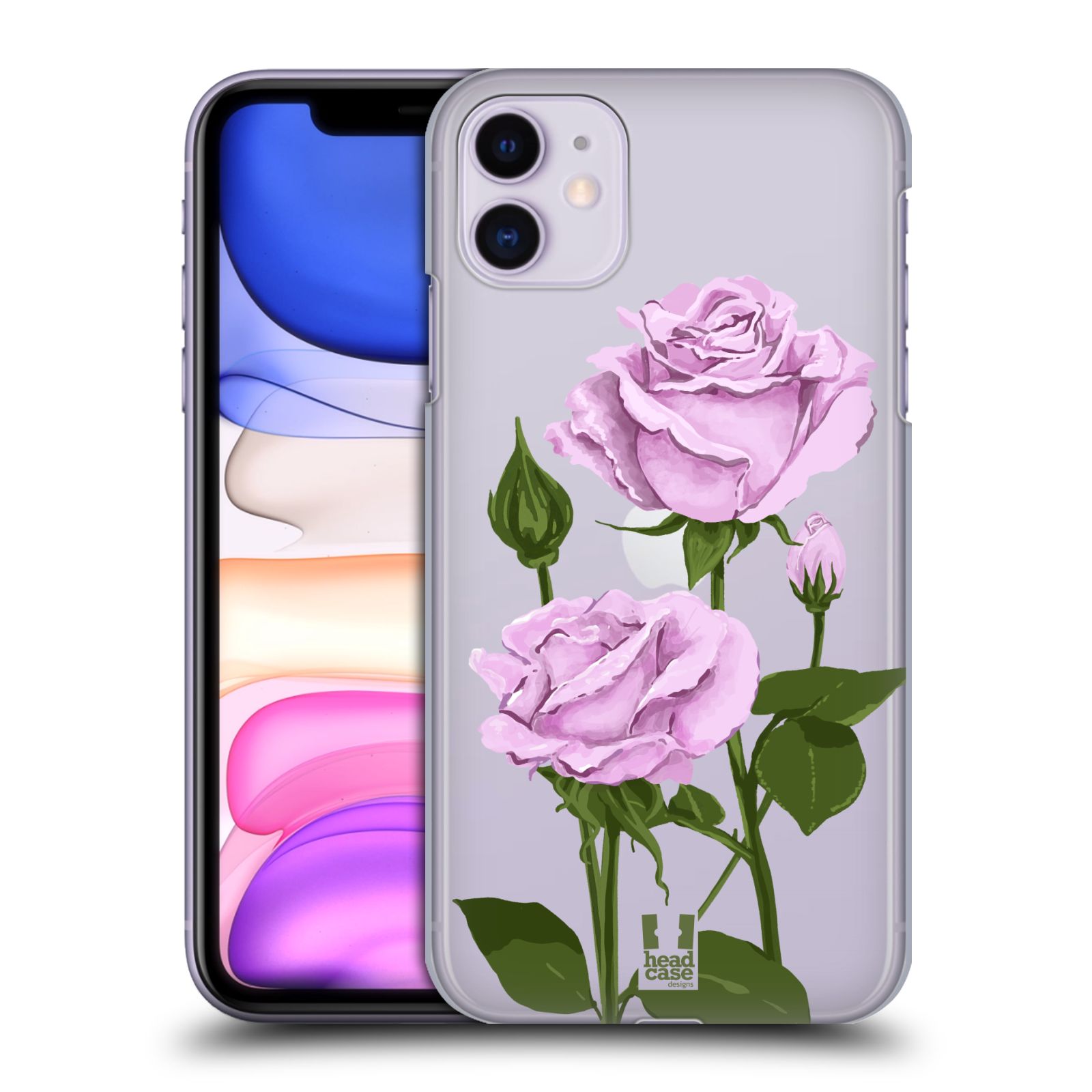 Pouzdro na mobil Apple Iphone 11 - HEAD CASE - květina růže růžová