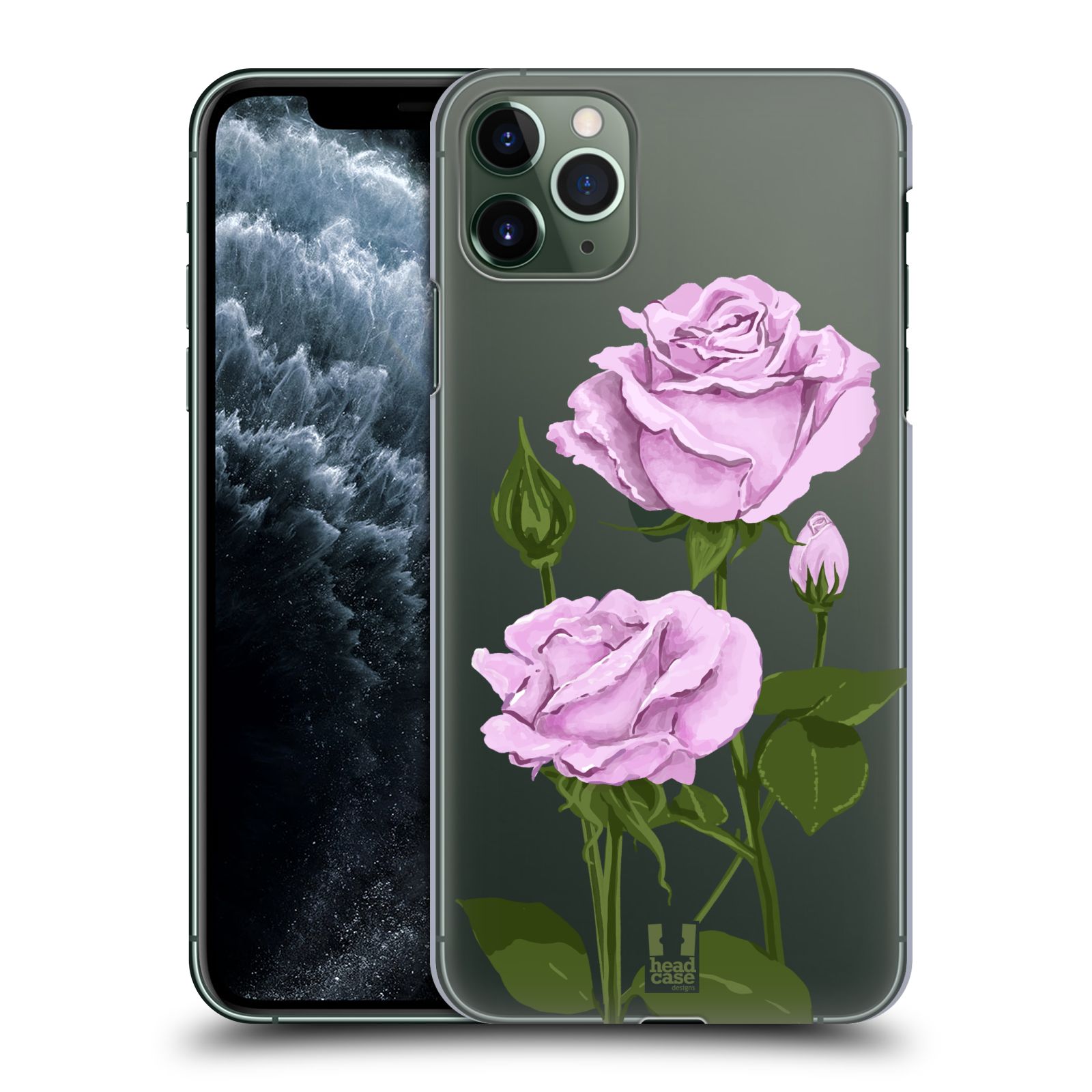 Pouzdro na mobil Apple Iphone 11 PRO MAX - HEAD CASE - květina růže růžová