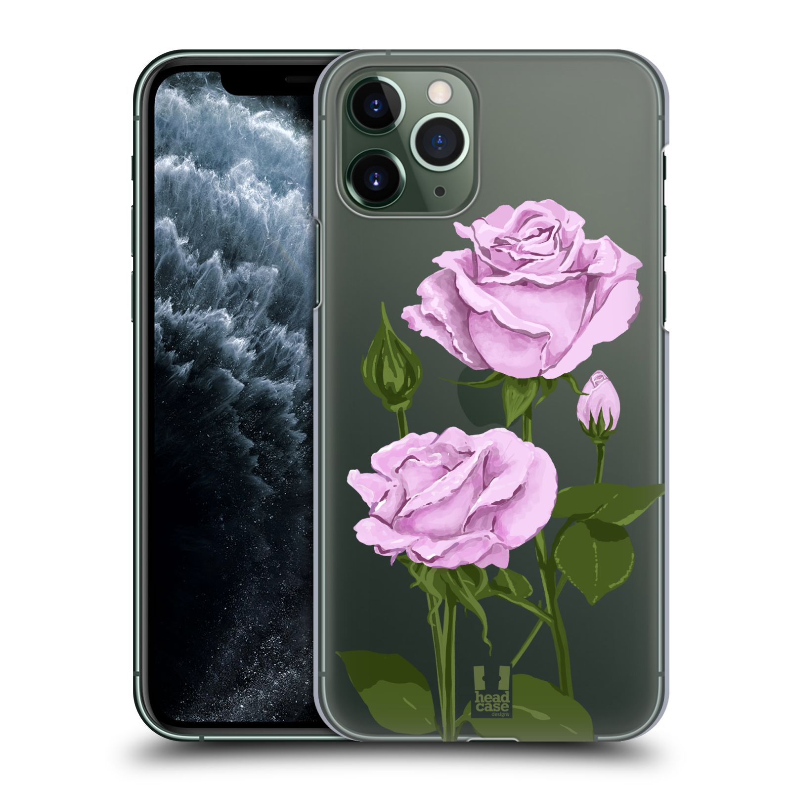 Pouzdro na mobil Apple Iphone 11 PRO - HEAD CASE - květina růže růžová