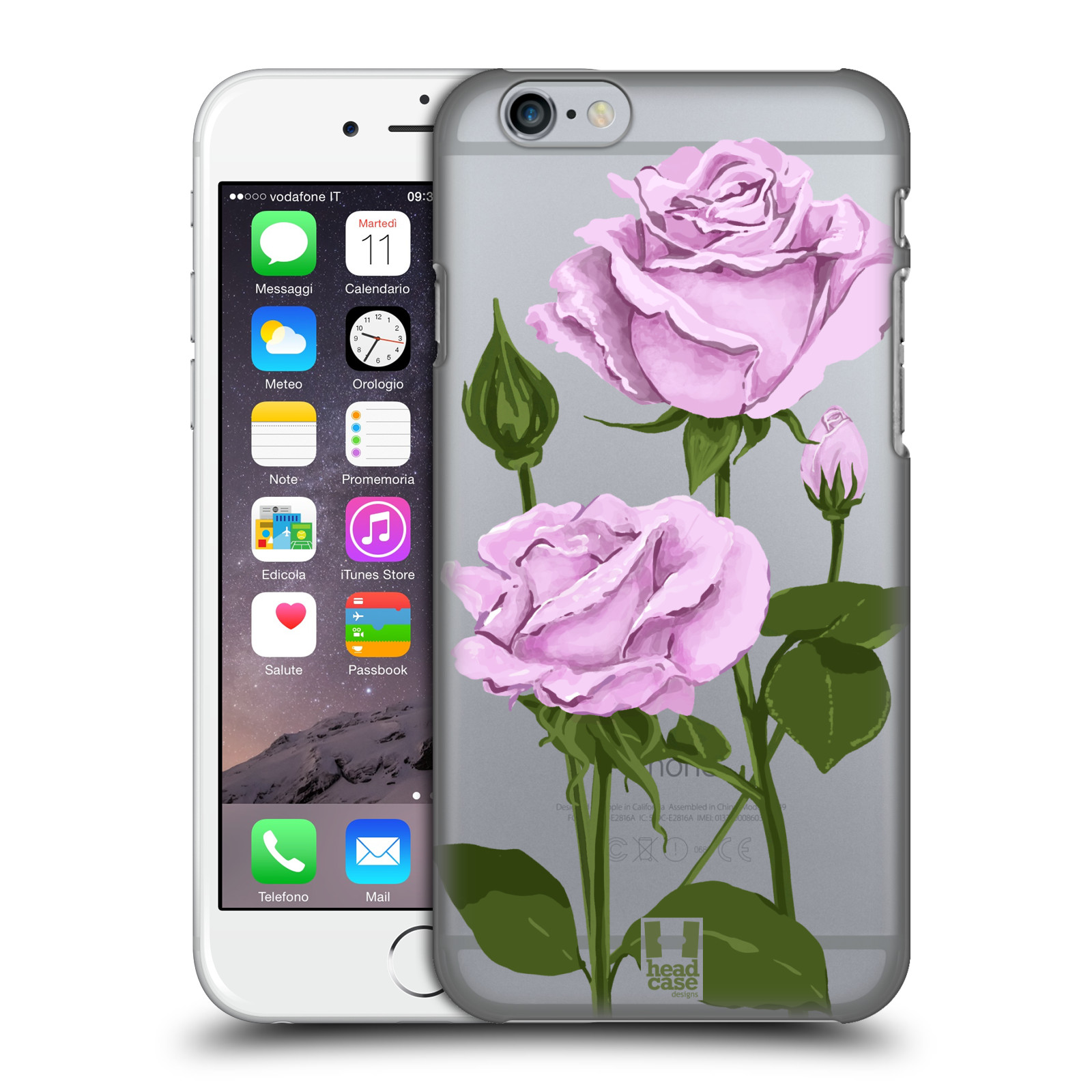 Pouzdro na mobil Apple Iphone 6/6S - HEAD CASE - květina růže růžová