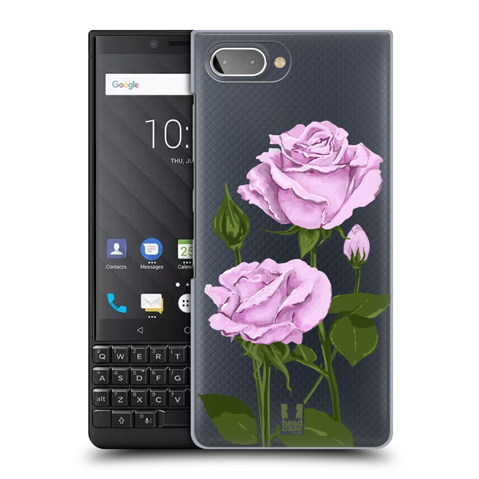 Pouzdro na mobil Blackberry KEY 2 - HEAD CASE - květina růže růžová