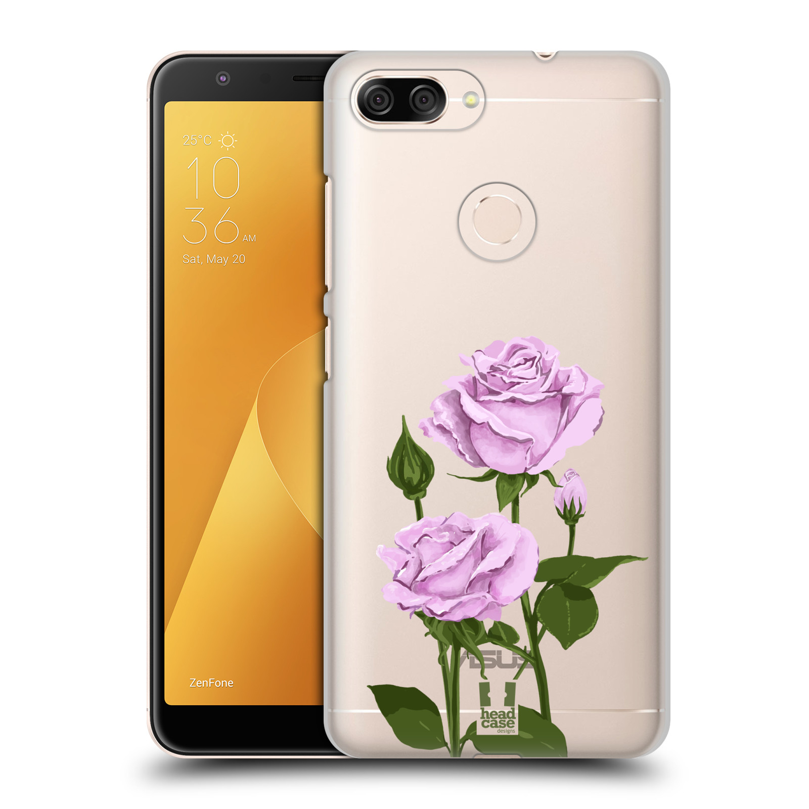 Pouzdro na mobil ASUS ZENFONE Max Plus M1 - HEAD CASE - květina růže růžová
