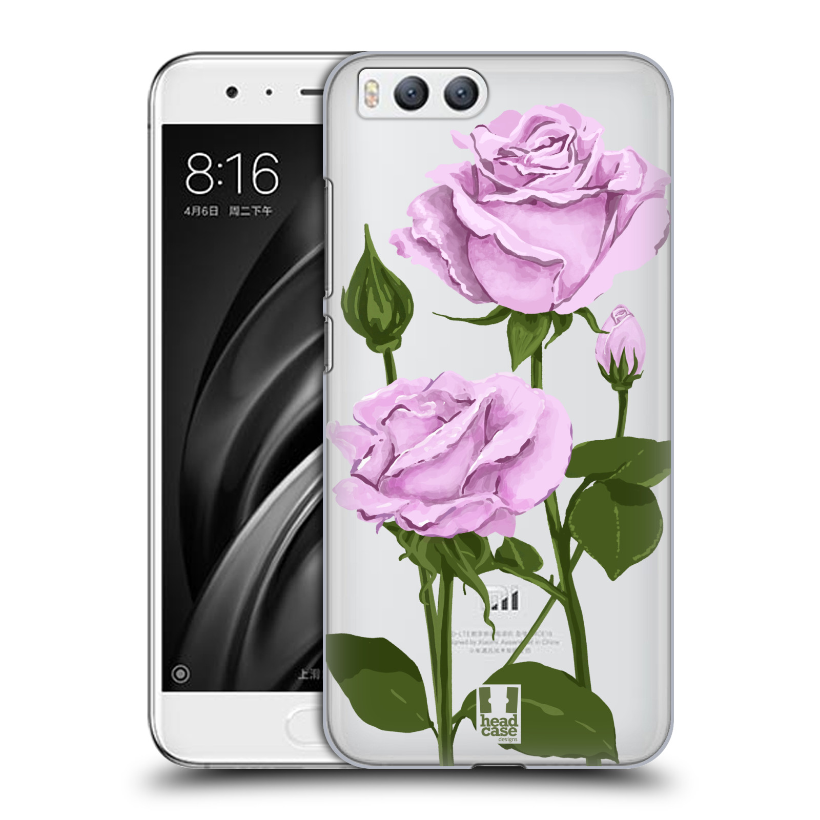 Pouzdro na mobil Xiaomi MI6 - HEAD CASE - květina růže růžová