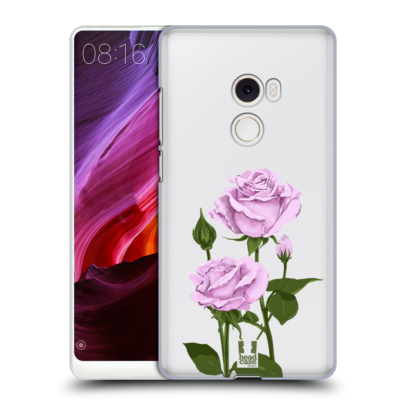 Pouzdro na mobil Xiaomi Mi Mix 2 - HEAD CASE - květina růže růžová