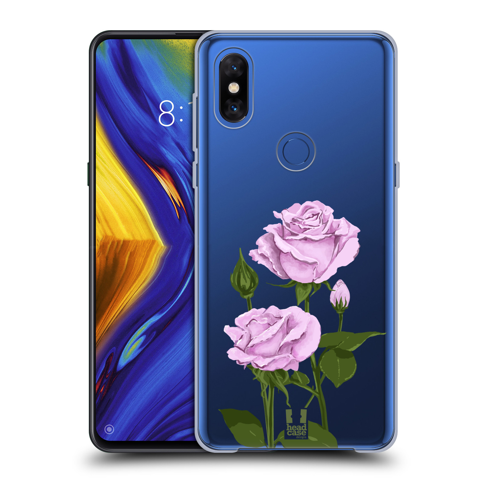 Pouzdro na mobil Xiaomi Mi Mix 3 - HEAD CASE - květina růže růžová