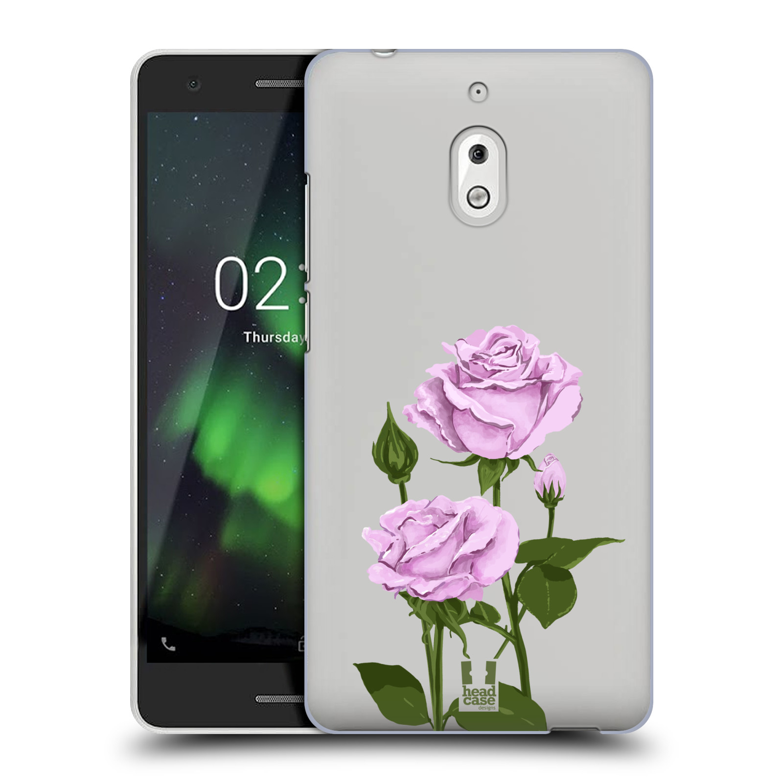 Pouzdro na mobil Nokia 2.1 - HEAD CASE - květina růže růžová