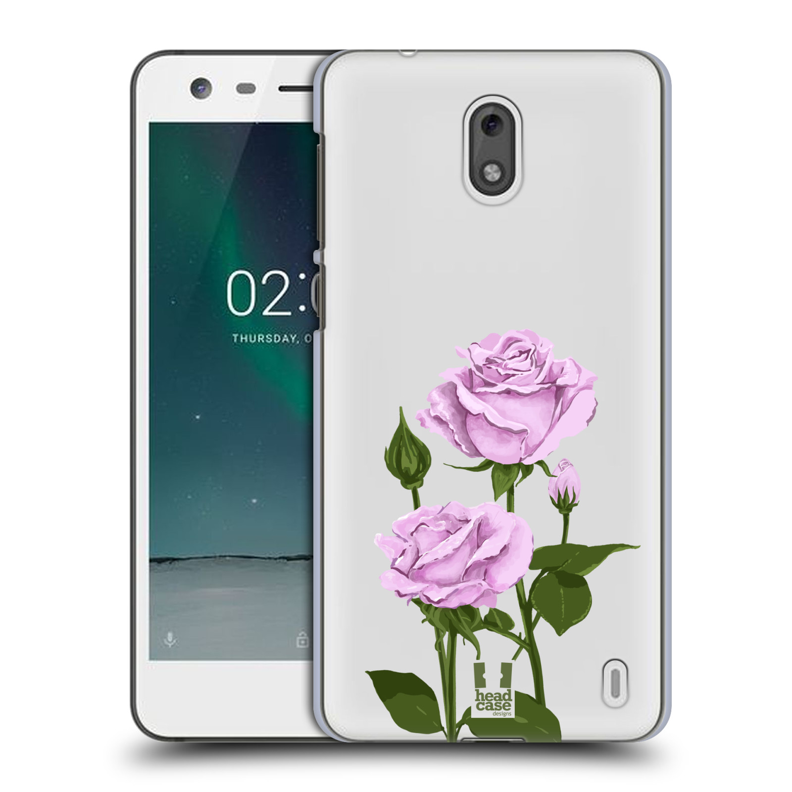 Pouzdro na mobil Nokia 2 - HEAD CASE - květina růže růžová